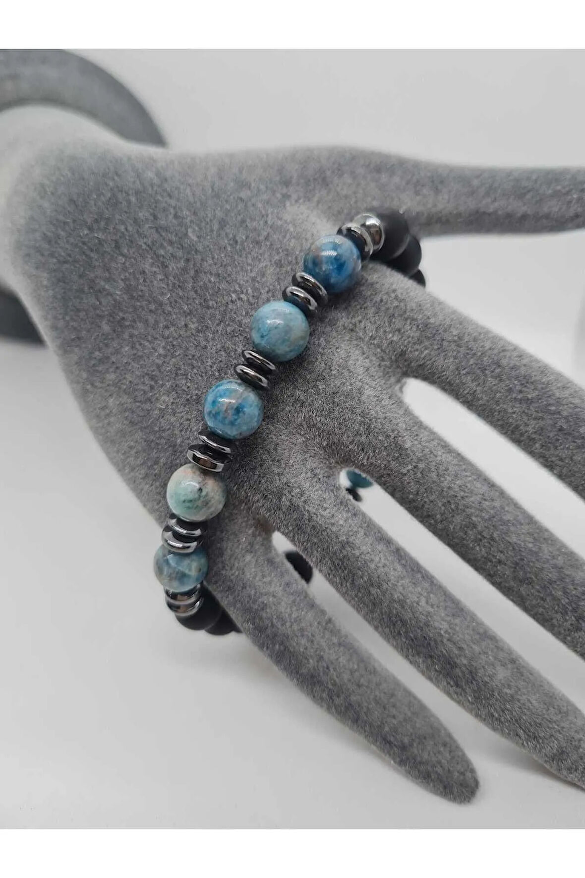 Apatit, Hematit, Oniks Doğal Taş Bileklik