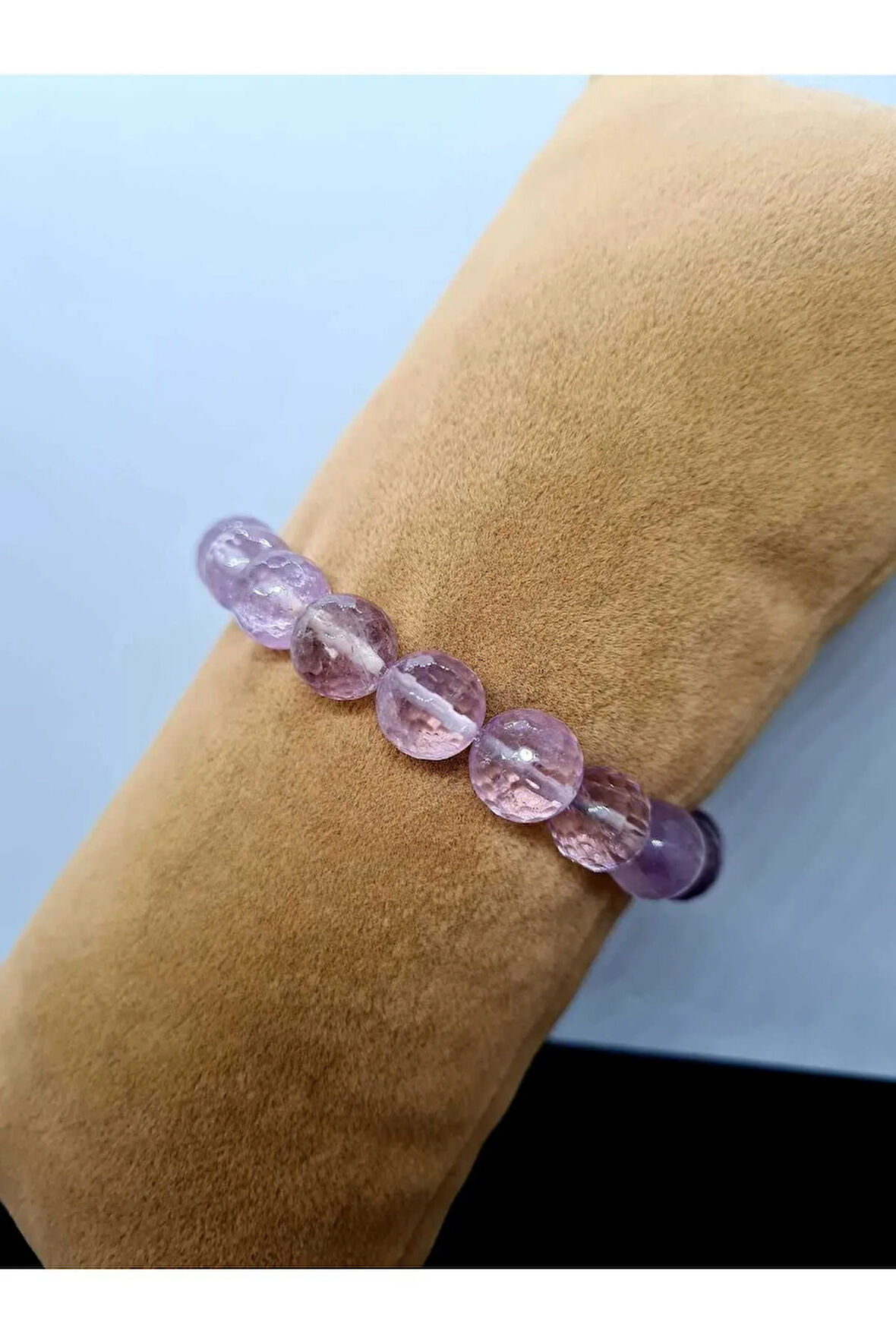 Ametrin Doğal Taş Bileklik Faset Kesim AAA Kalite 10mm