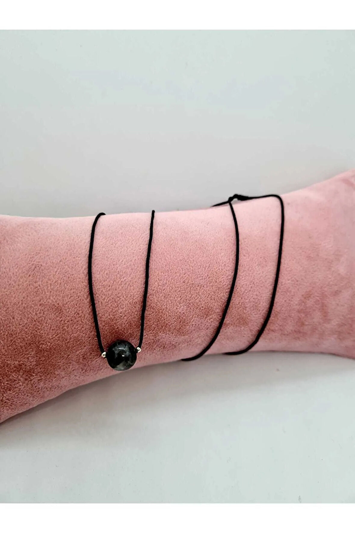 Labradorit Doğal Taş Kolye Ayarlanabilir Orijinal Doğal Taş Çok Fonksiyonlu Kolye 10 MM