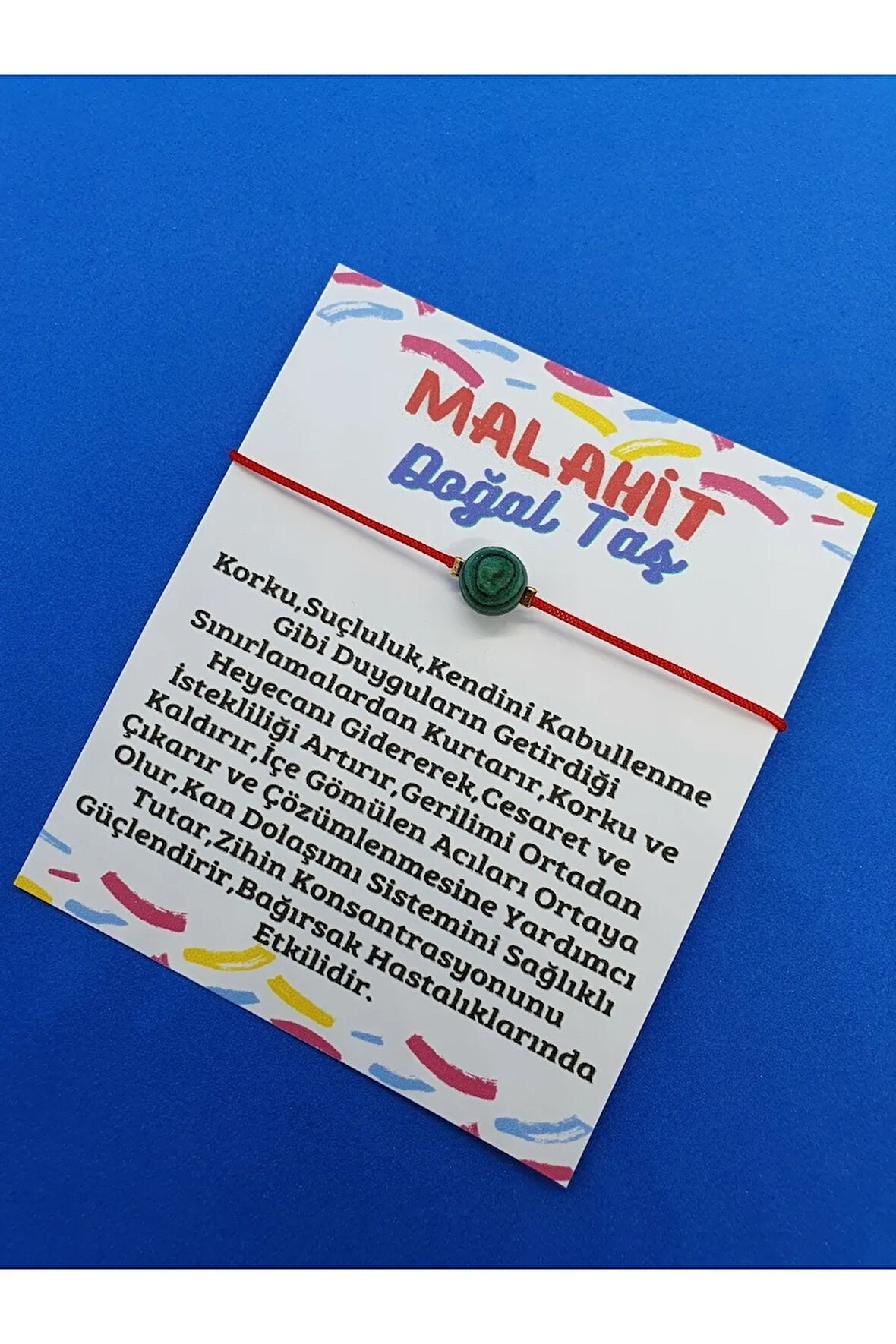 Malahit Taşı Bileklik Orijinal Doğal Taş