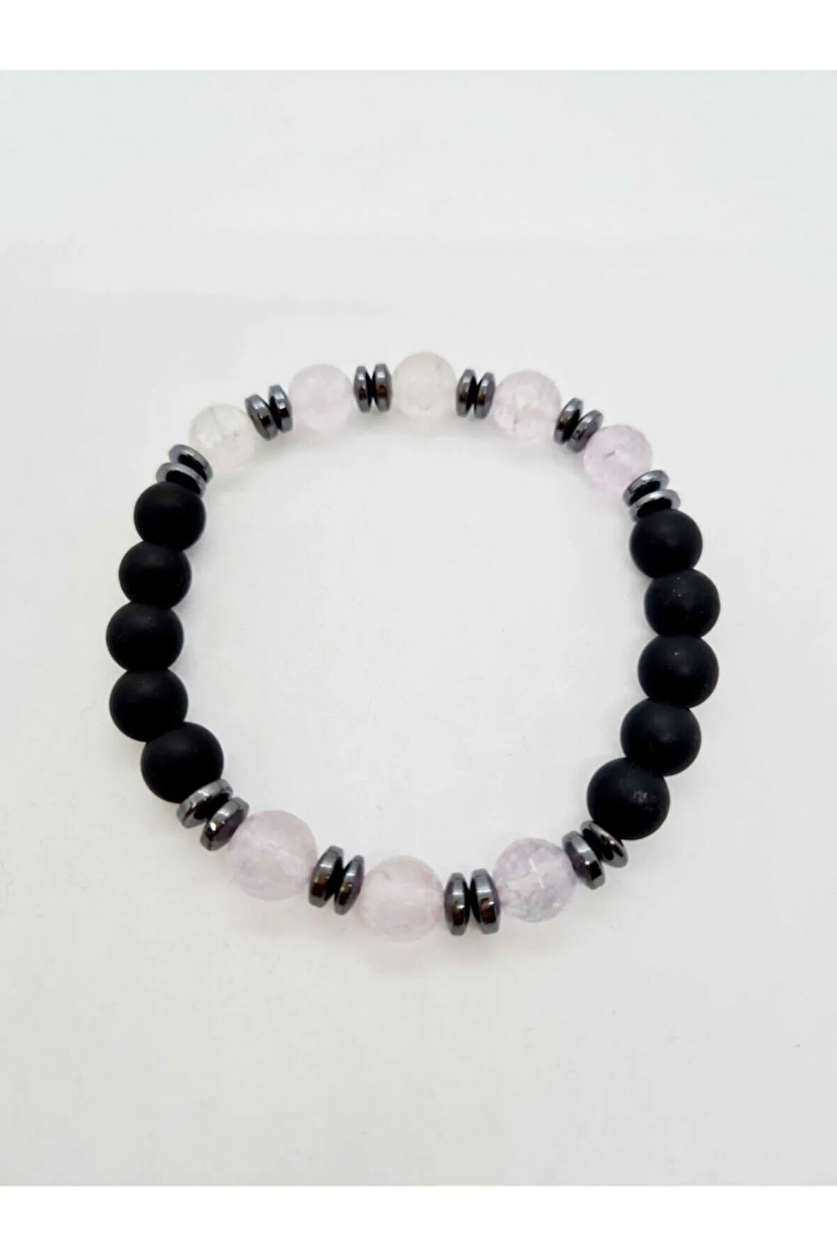 Sertifikalı Ametrin Hematit Oniks Doğal Taş Bileklik Tasarım