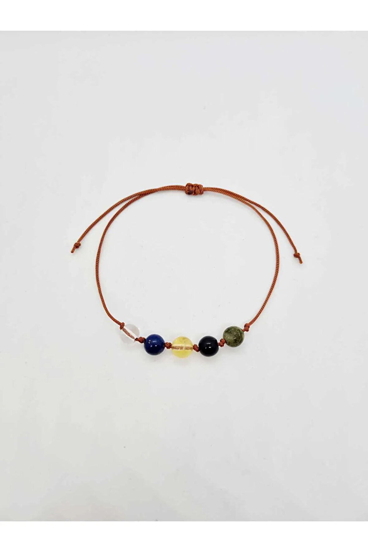 Sertifikalı Özel Tasarım Doğal Taş Yay Burcu Bileklik Unakit Oniks Sitrin Lapis Lazuli K.Kuvars