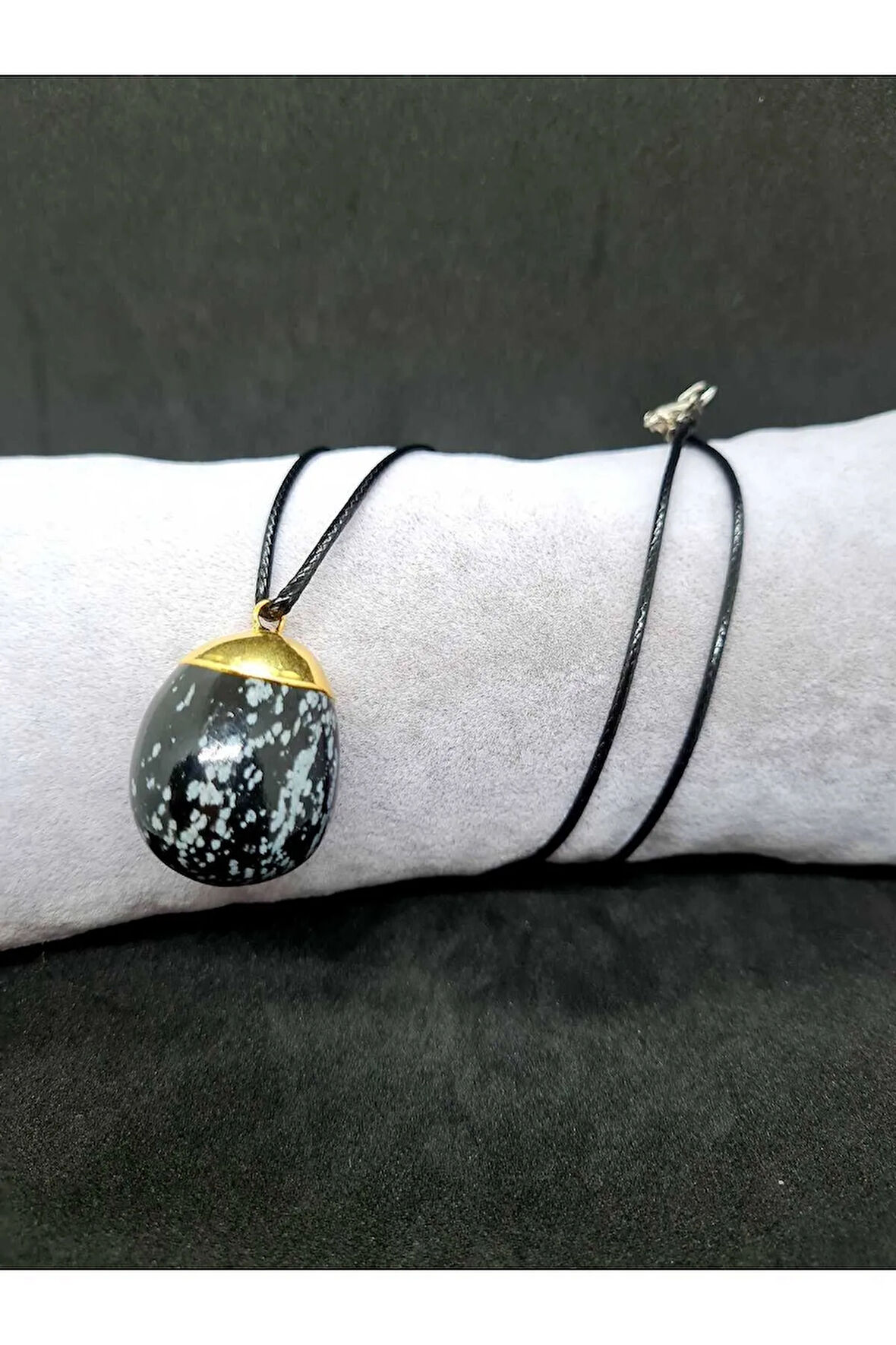 Obsidyen Taşı Doğal Taş Kolye