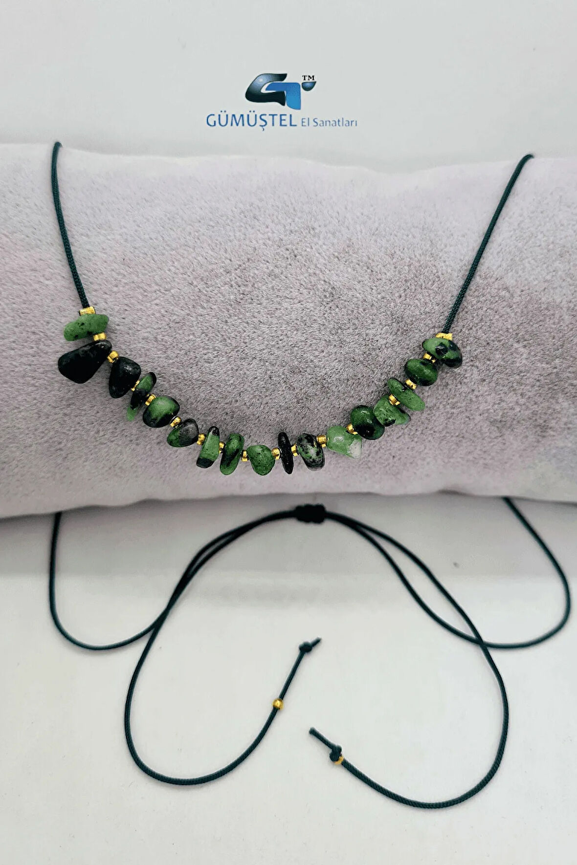 Ruby Zeosit Taşı Tasarım Kolye Ayarlanabilir Orijinal Doğal Taş Çok Fonksiyonlu Kolye