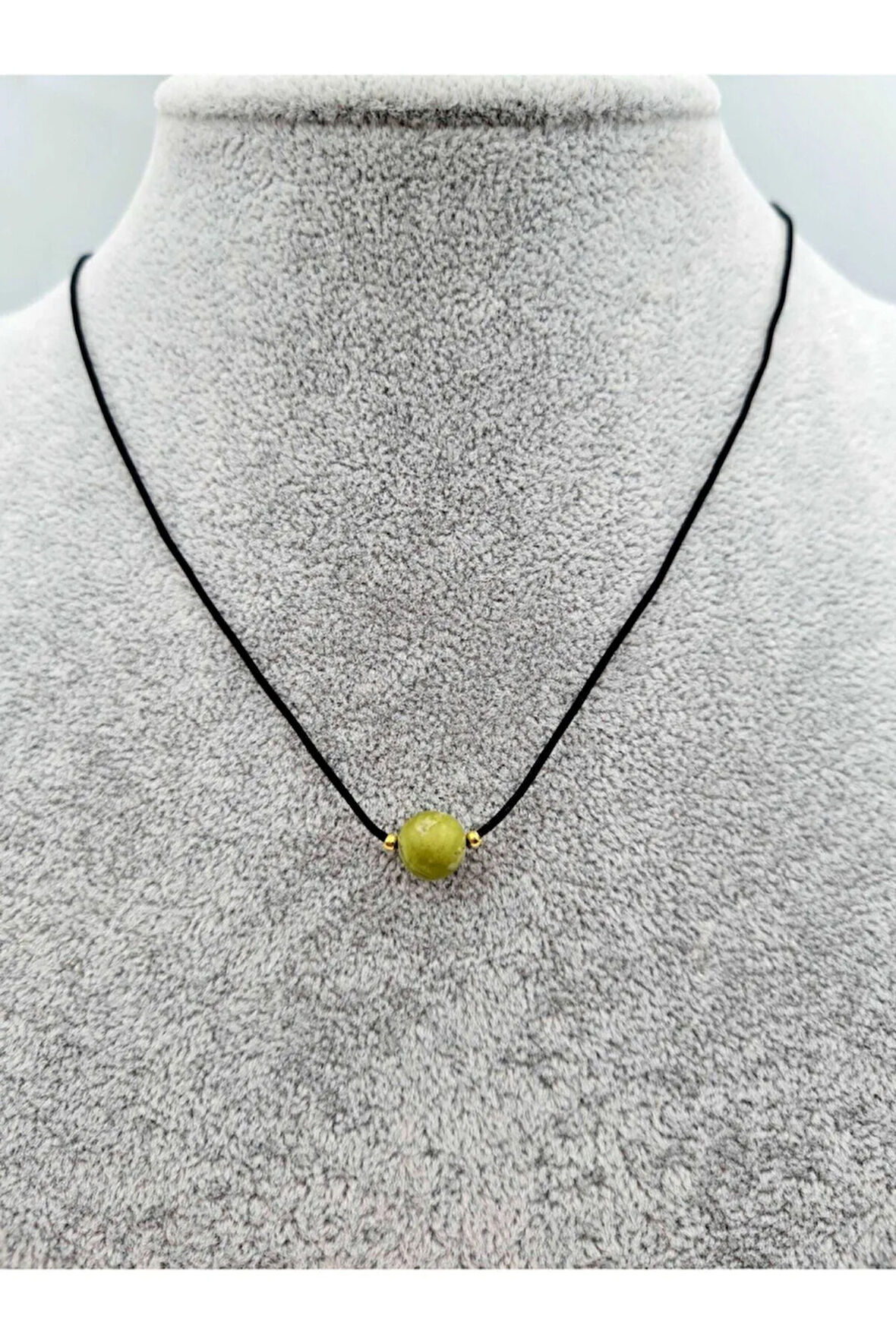 Sertifikalı Başak Burcu Peridot Taşı Doğal Taş Kolye