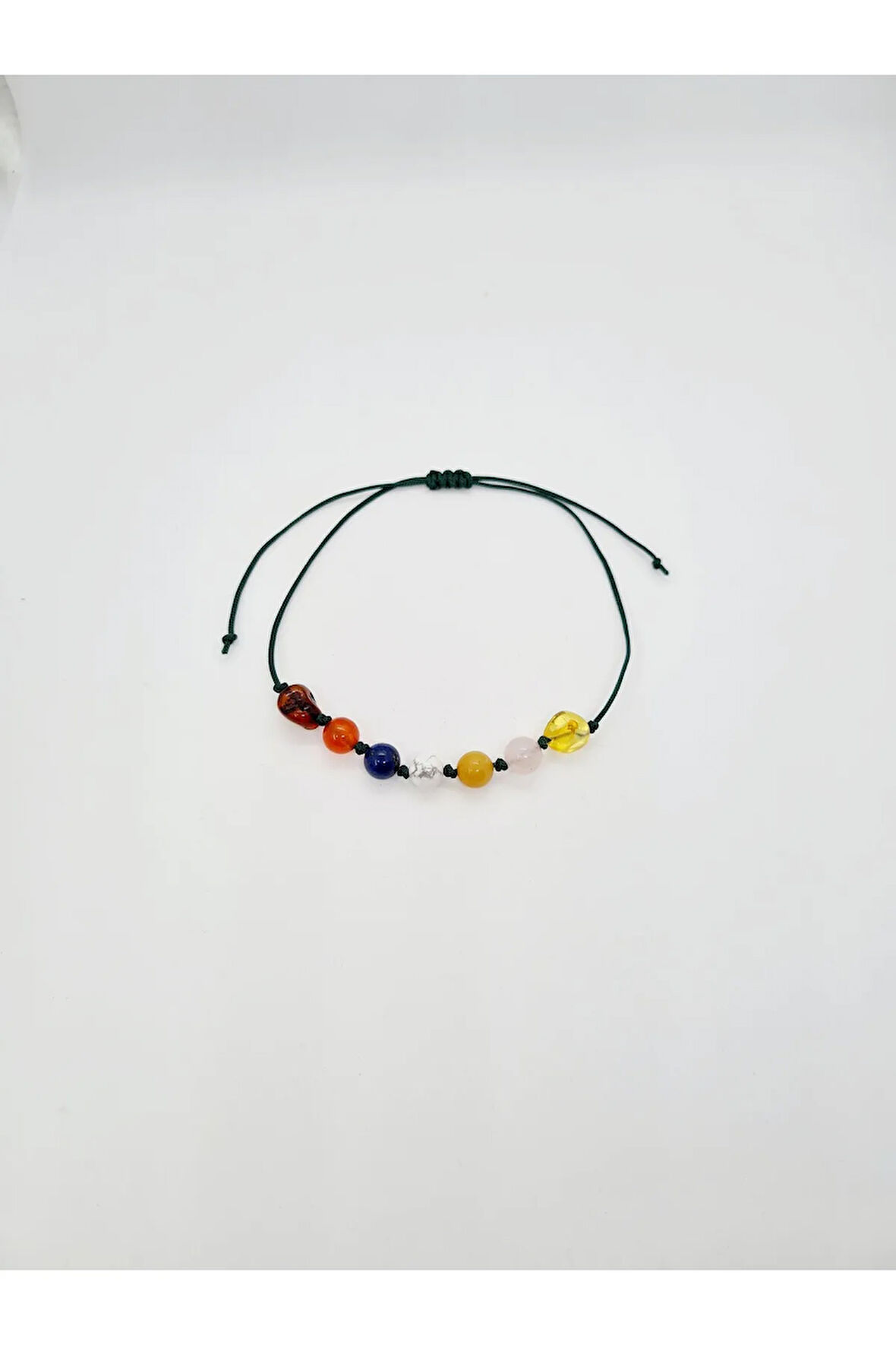 Sertifikalı Kız Öğrenci Bileklik Kehribar Pembe Kuvars Kalsit Havlit Lapis Lazuli Akik