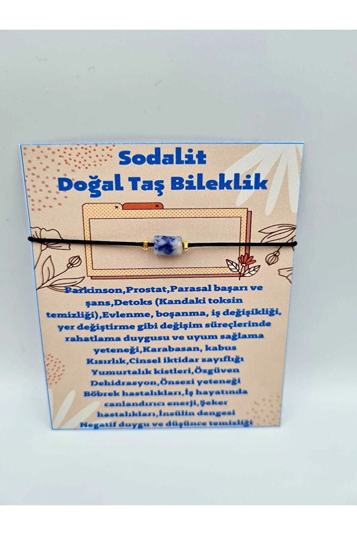 Doğal Taş Sodalit Taşı Bileklik