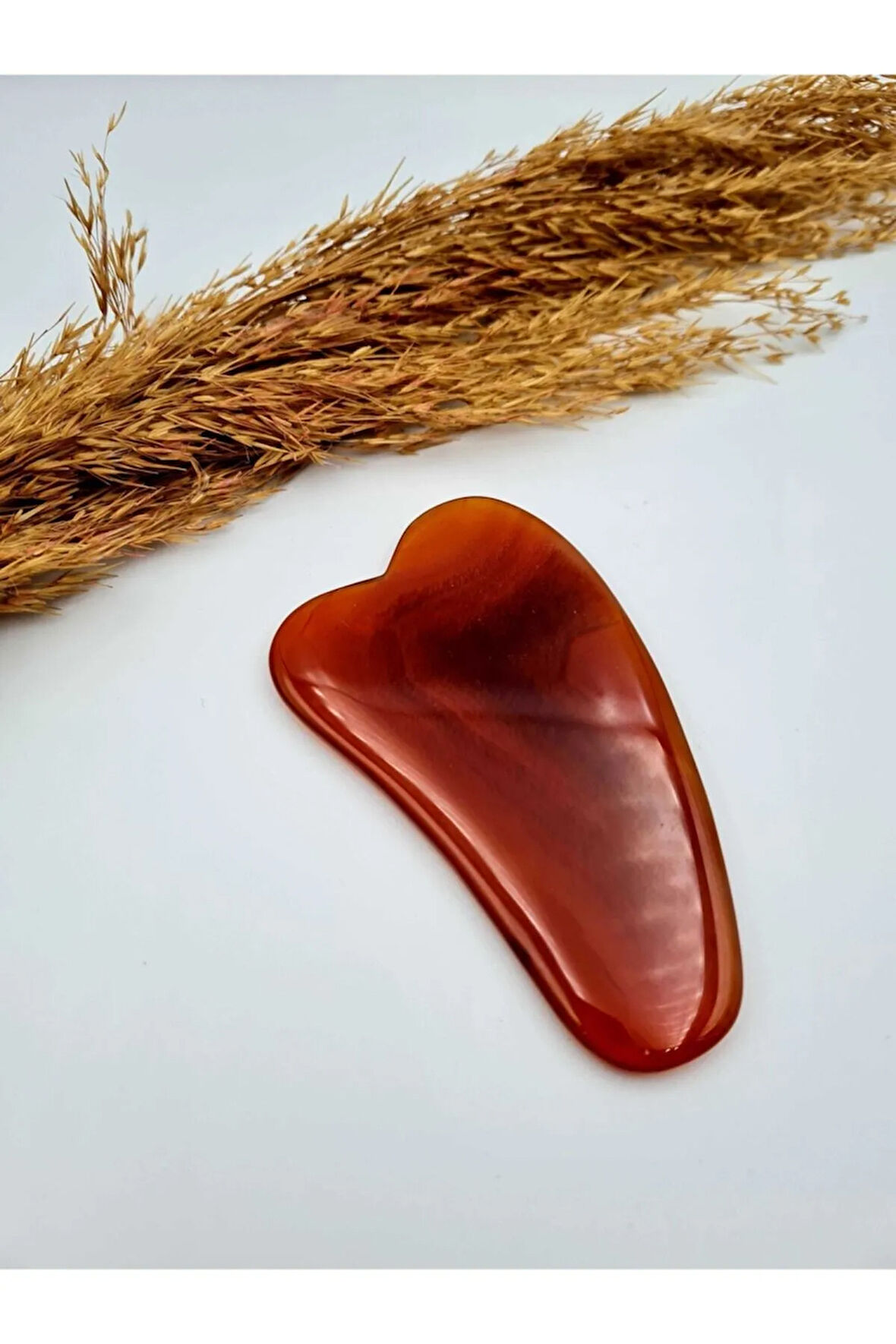 Akik Taşı Orijinal Doğal Taş Gua Sha Masaj Taşı