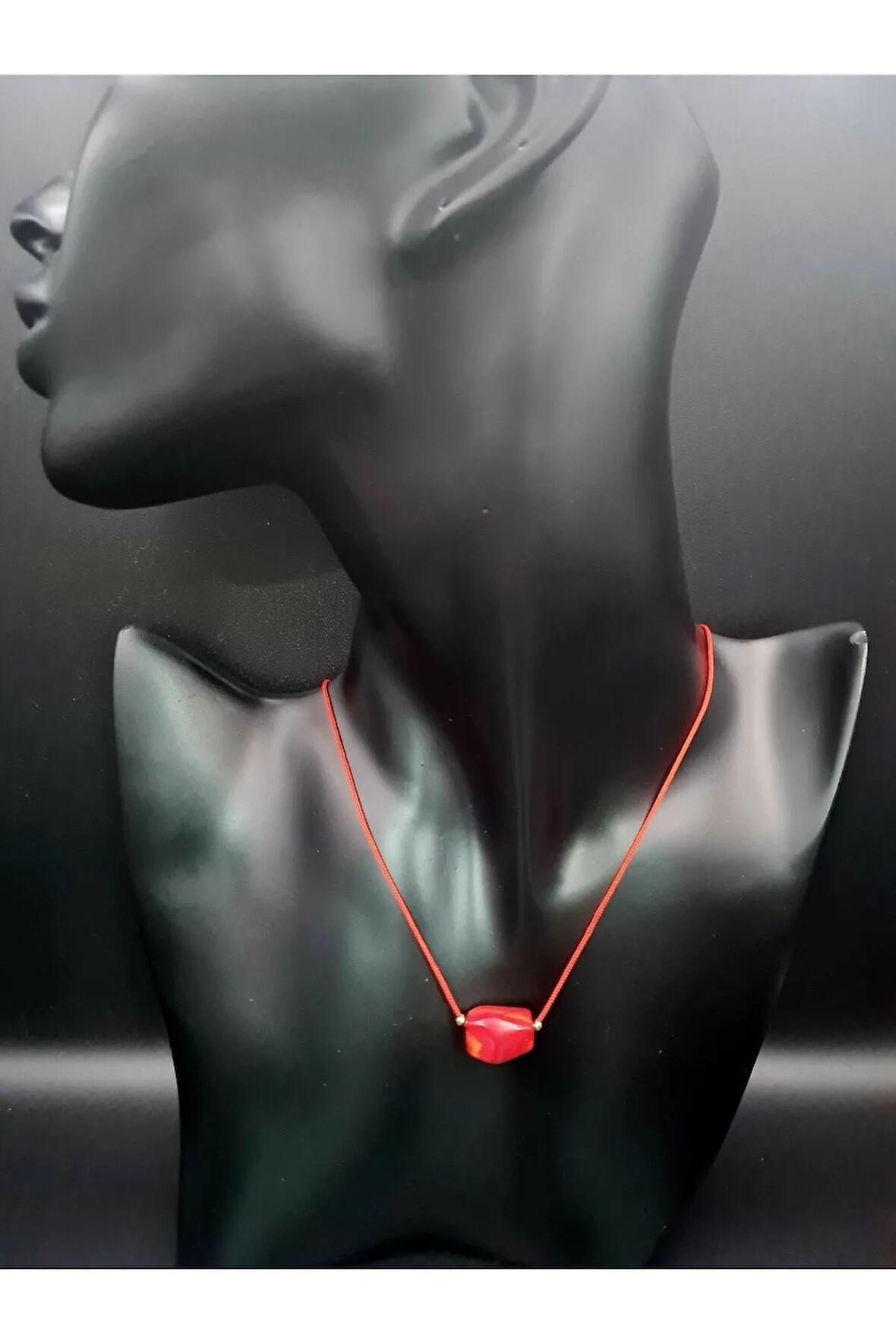 Mercan Doğal Taş Kolye Özel Tasarım