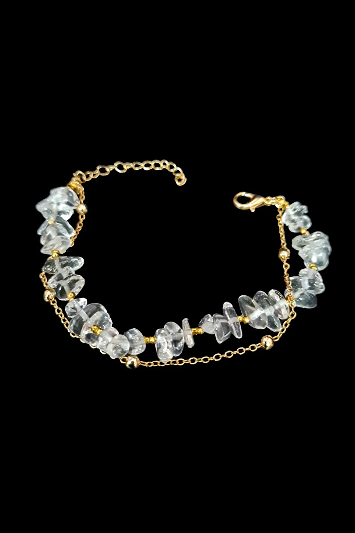 Sertifikalı Kristal Kuvars Doğal Taş Bileklik Özel Tasarım