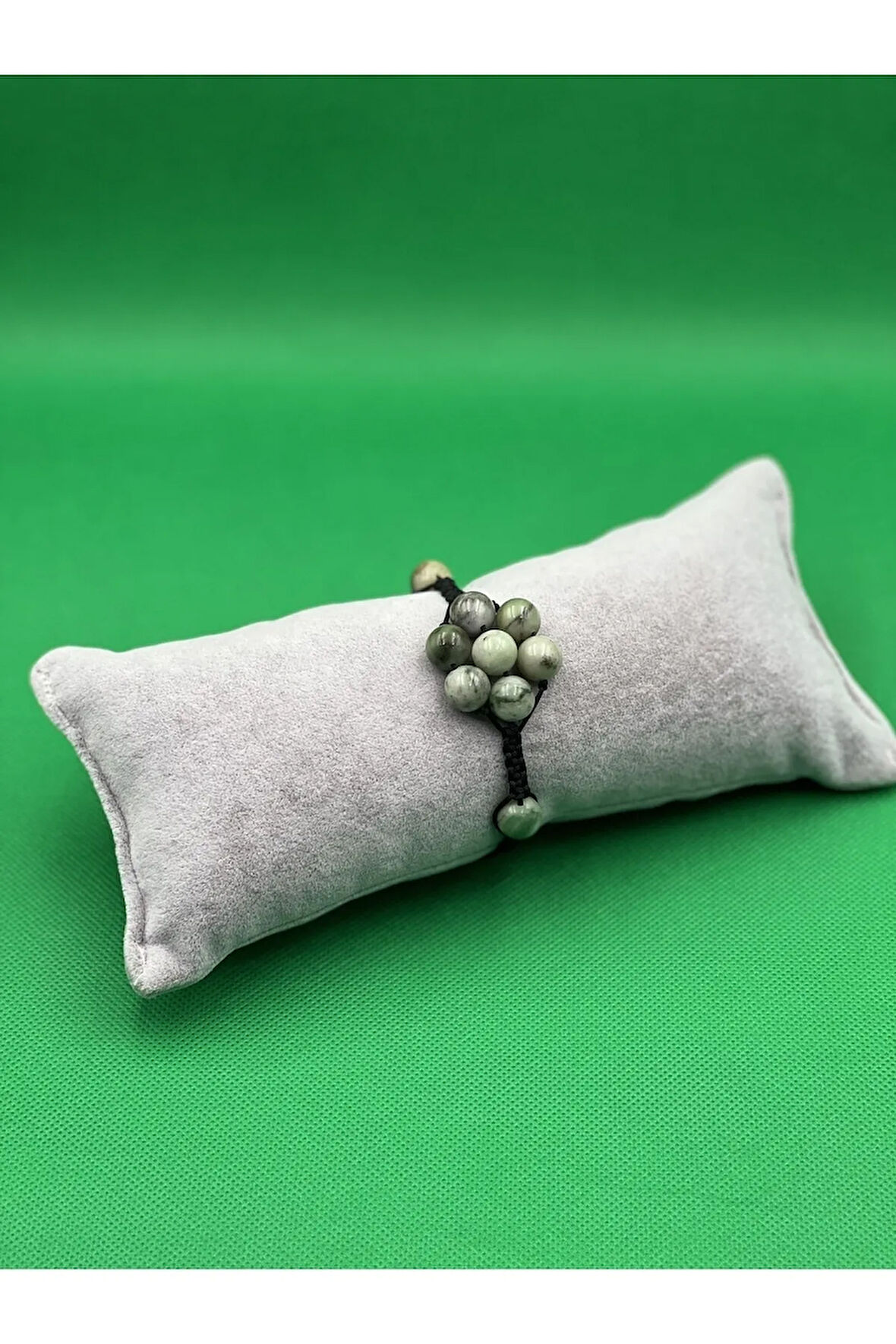 Afrika Yeşim Doğal Taş Bileklik Asansörlü Kilit Sistemi Aaa Kalite El Yapımı Bileklik 10mm