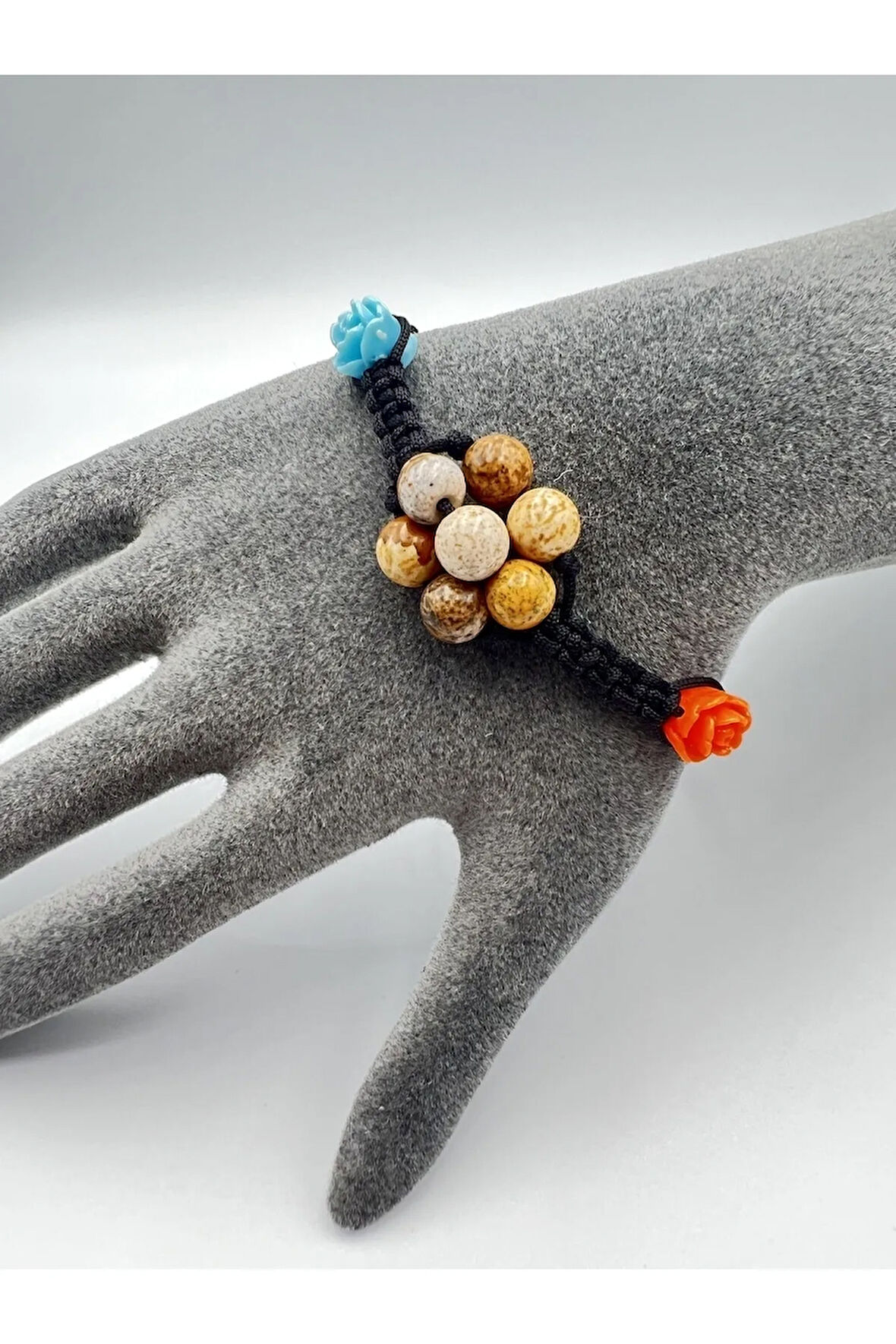 Jasper Doğal Taş Bileklik Asansörlü Kilit Sistemi El Yapımı Bileklik 6mm