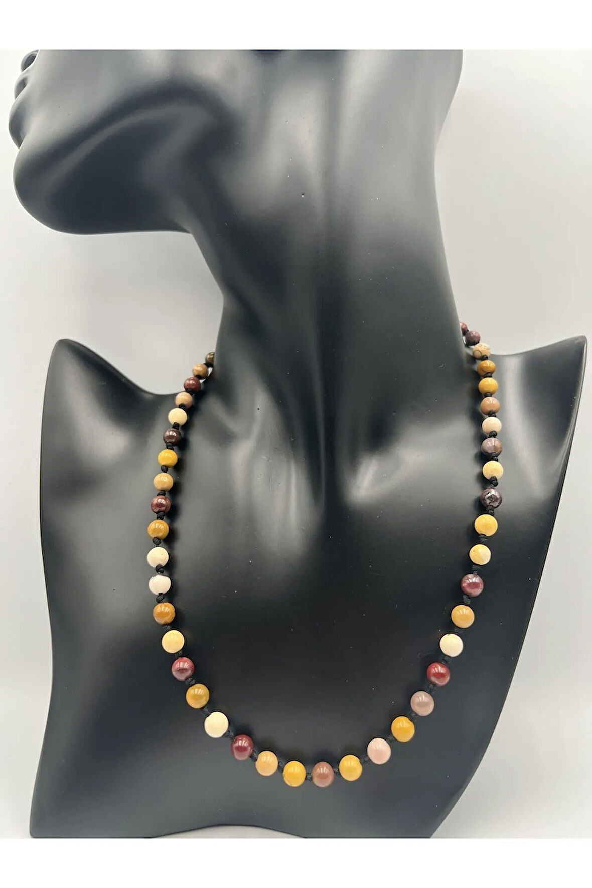 Doğal Taş Mokait Jasper Taşı Kolye AAA Kalite 6mm