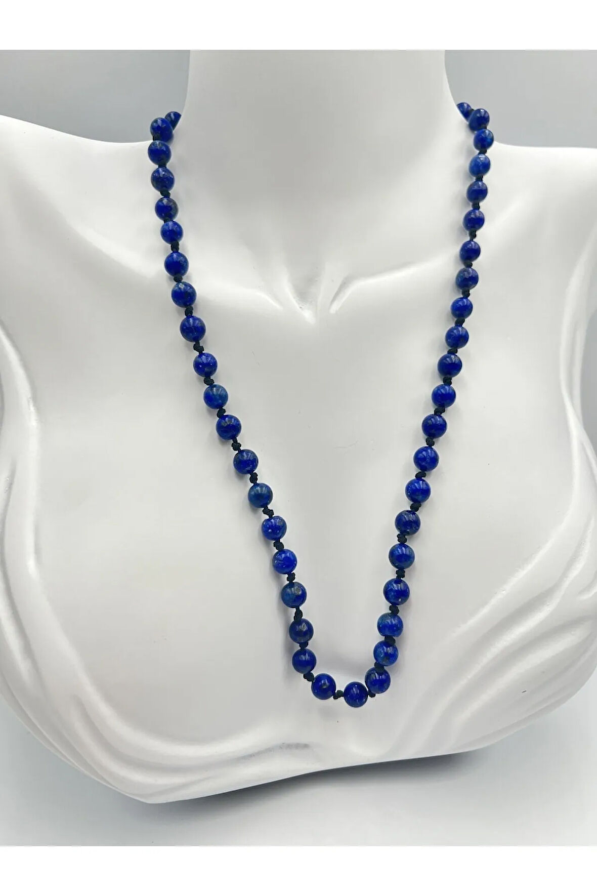 Doğal Taş Lapis Lazuli Taşı Kolye AAA Kalite 6mm