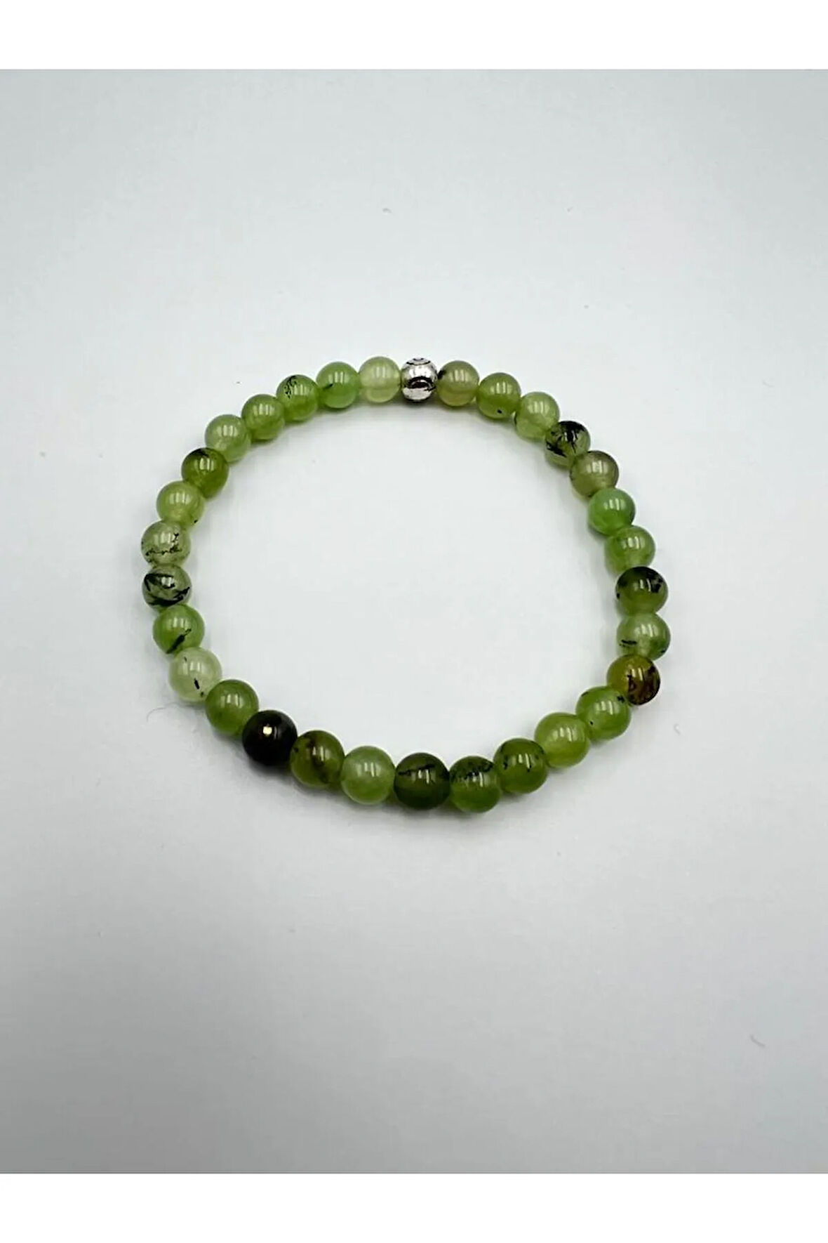 Prehnite Doğal Taş Bileklik 6 mm