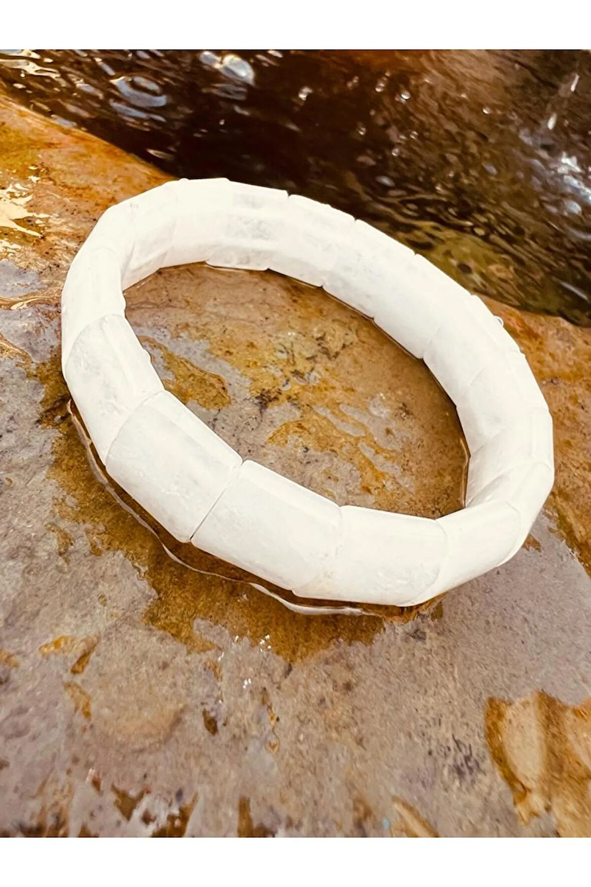 Doğal Aytaşı Taşı Özel Kesim Rolex Bileklik