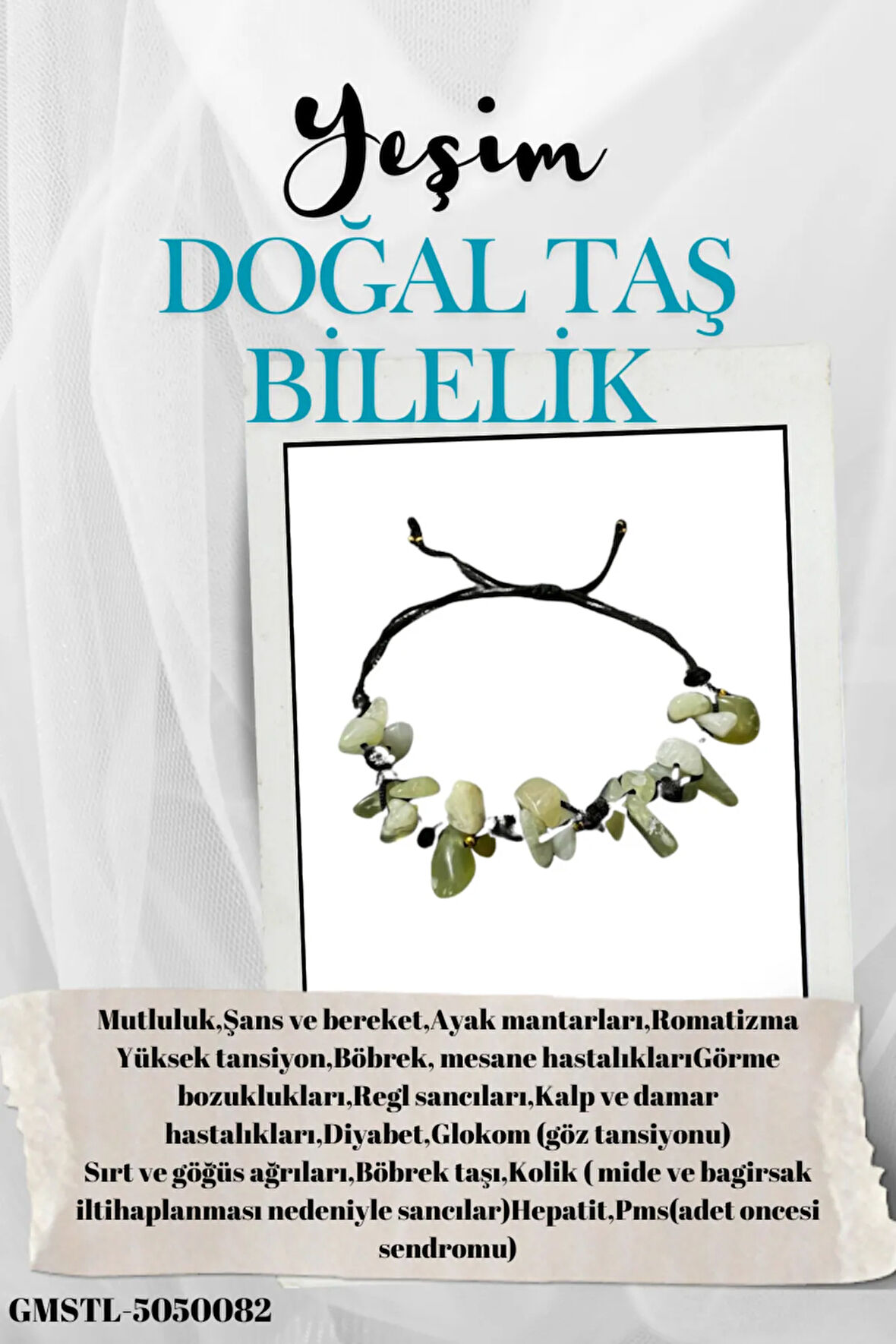 Sertifikalı Doğal Taş Yeşim Bileklik Özel Tasarım El Yapımı Asansör Kilit Sistemi