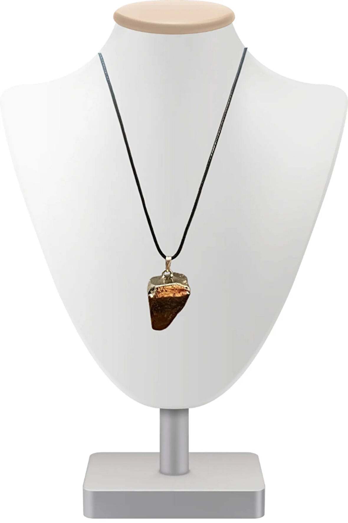 Sertifikalı Kaplan Gözü Doğal Taş Kolye Zincir Hediyeli