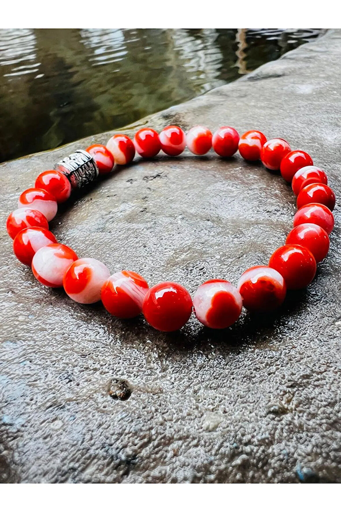 Sertifikalı Yemen Akik Doğal Taş Bileklik Orijinal Doğal Taş AAA Kalite