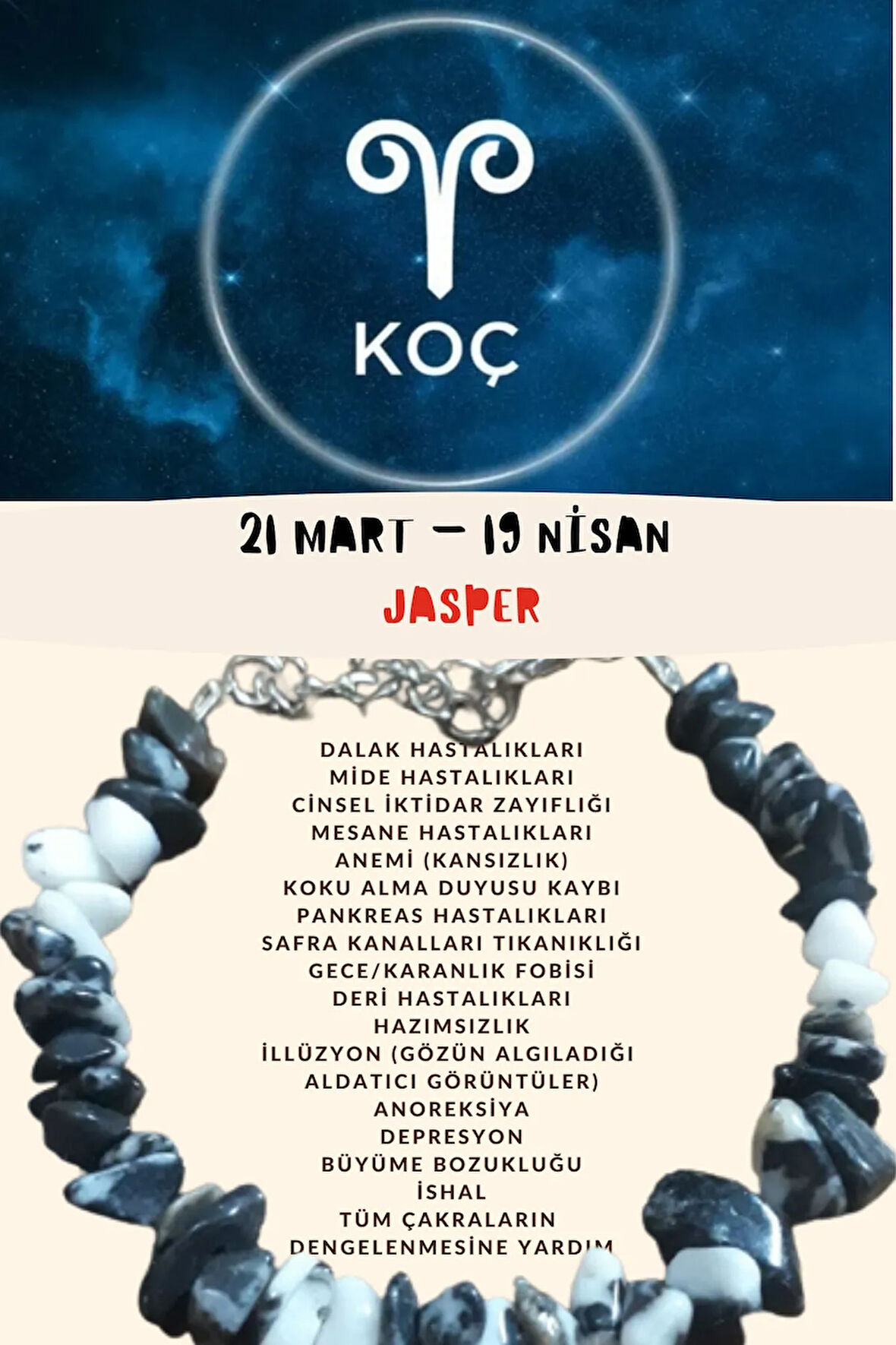 Koç Burcu Burç Bilekliği