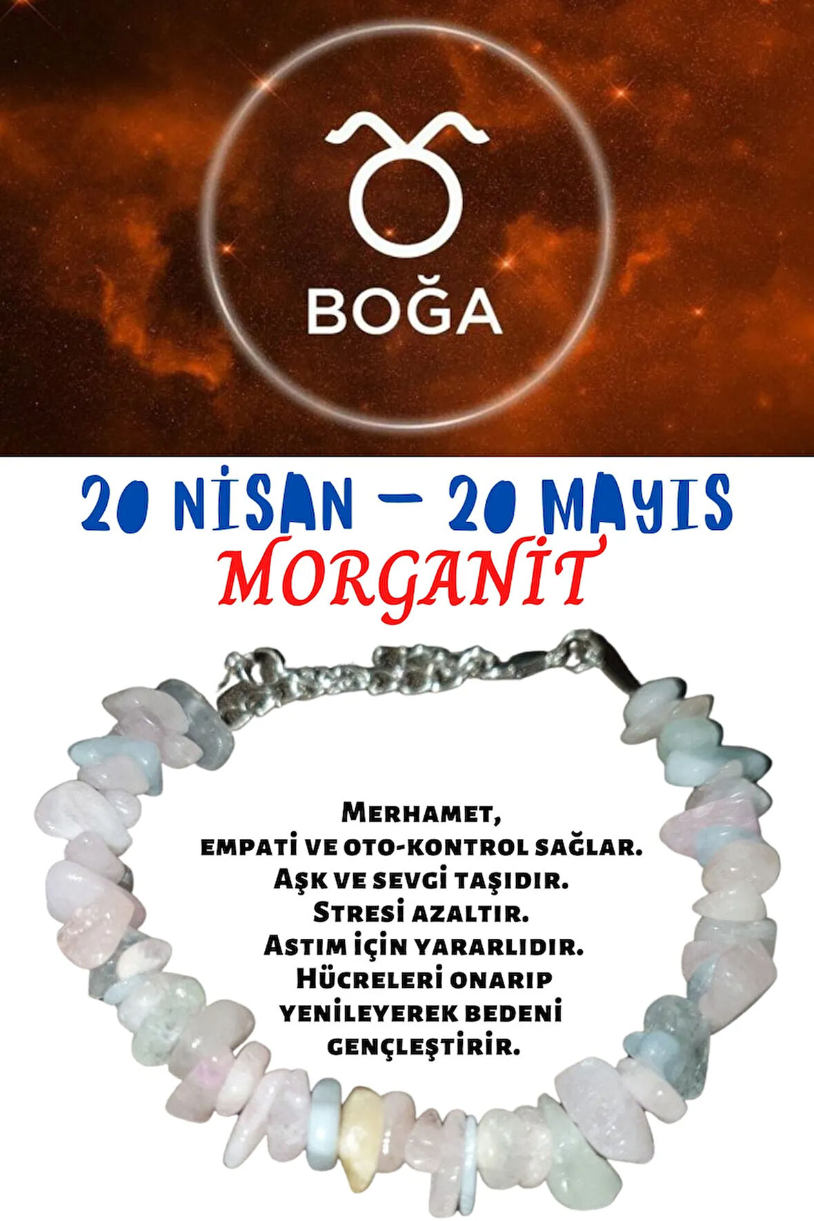 Boğa Burcu Burç Bilekliği