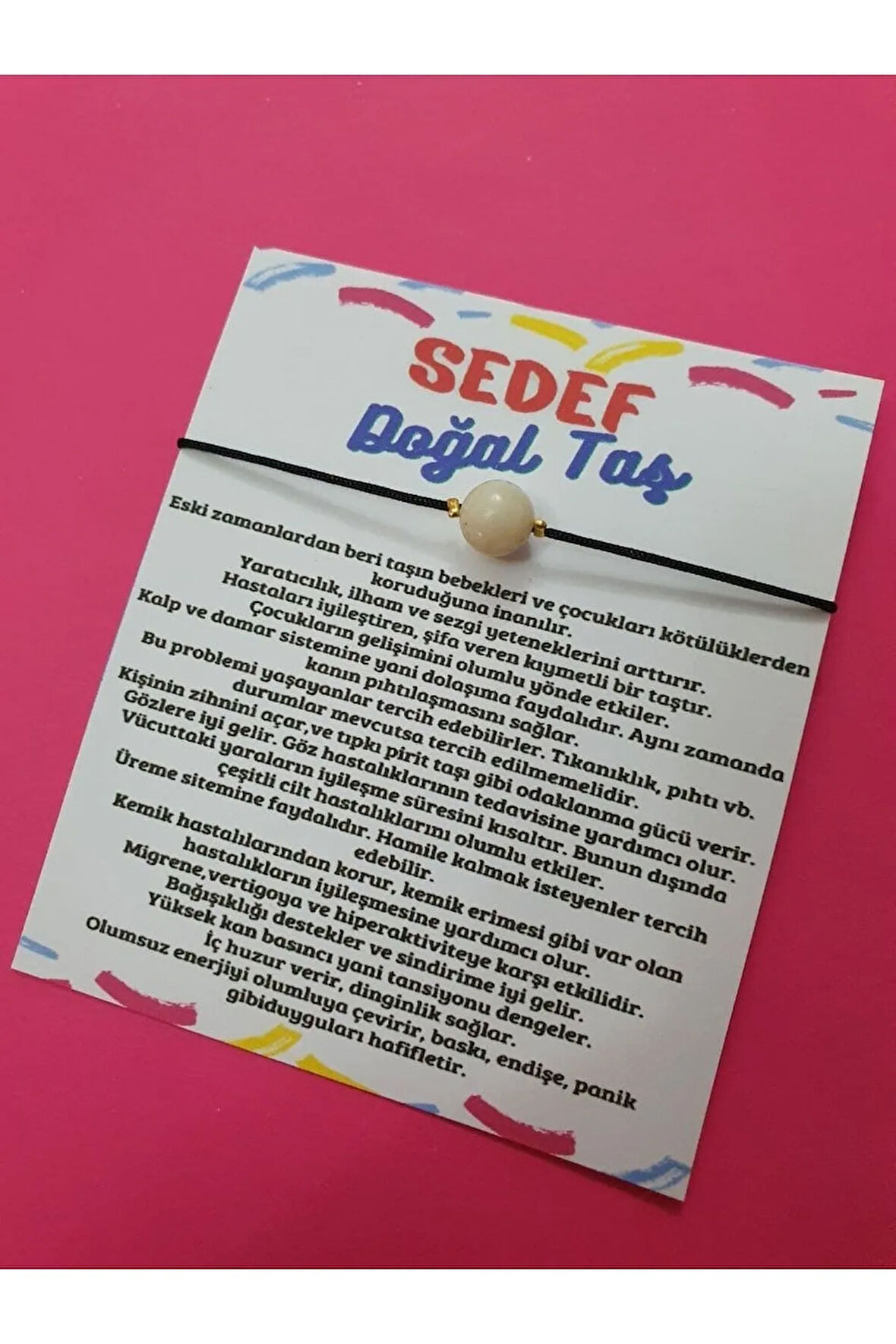 Doğal Sedef Bileklik Orijinal Doğal Taş