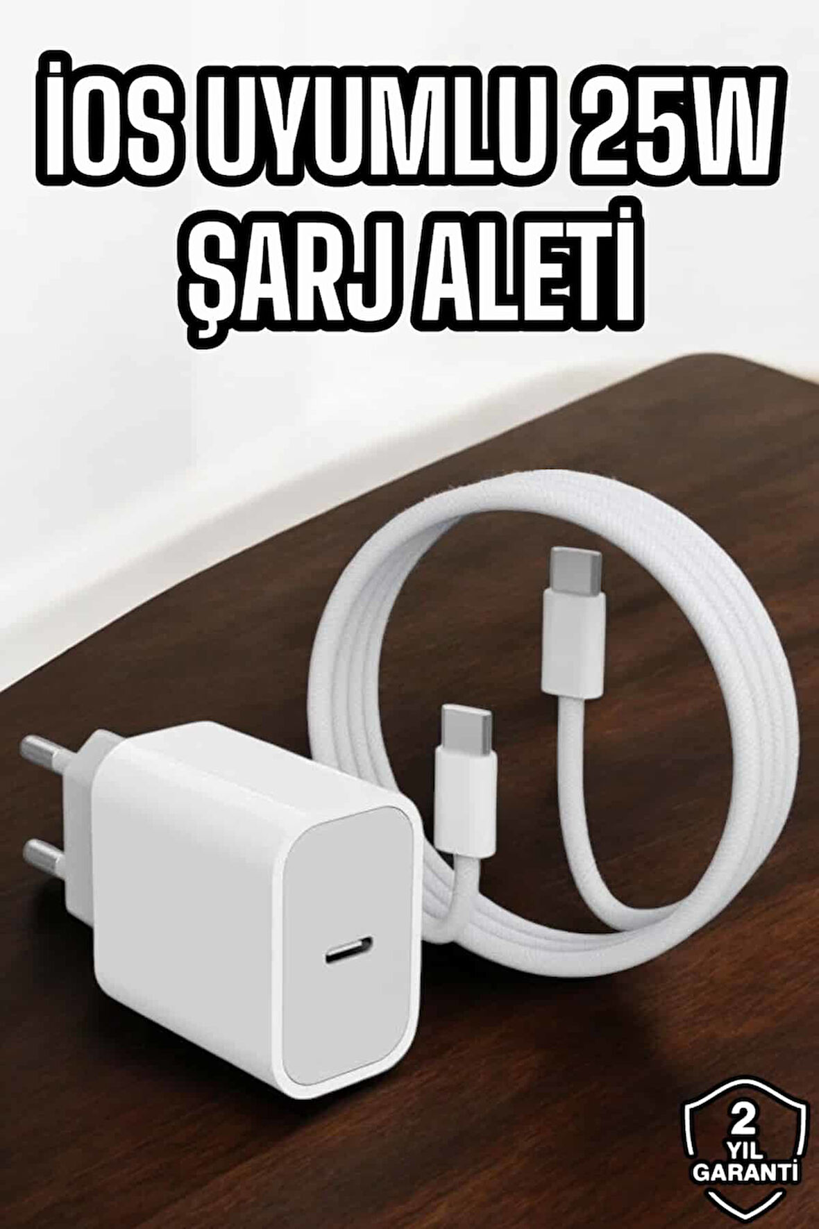 Şarj Aleti İOS 15/15 Pro Max Uyumlu Şarj Adaptörü ve Kablosu