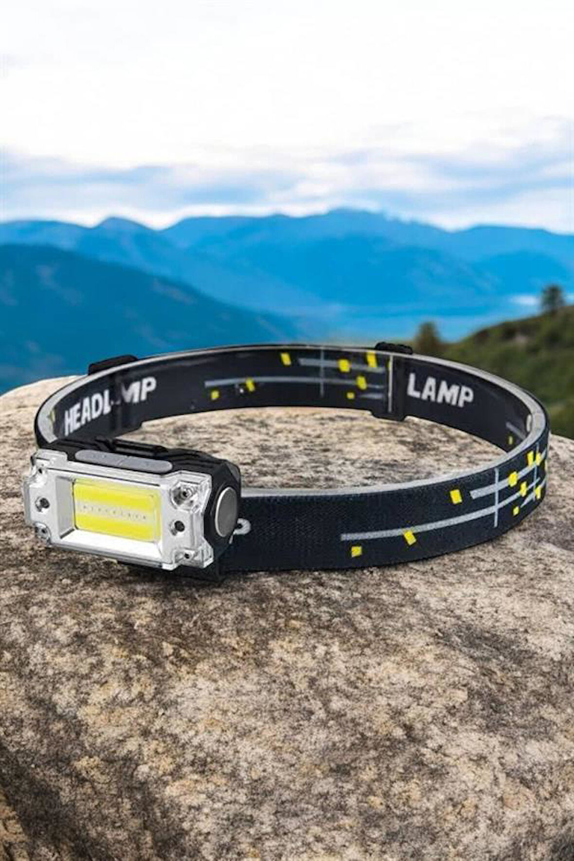 Kafa Lambası Kamp Feneri Balıkçı Feneri Başlıklı Suya Dayanıklı