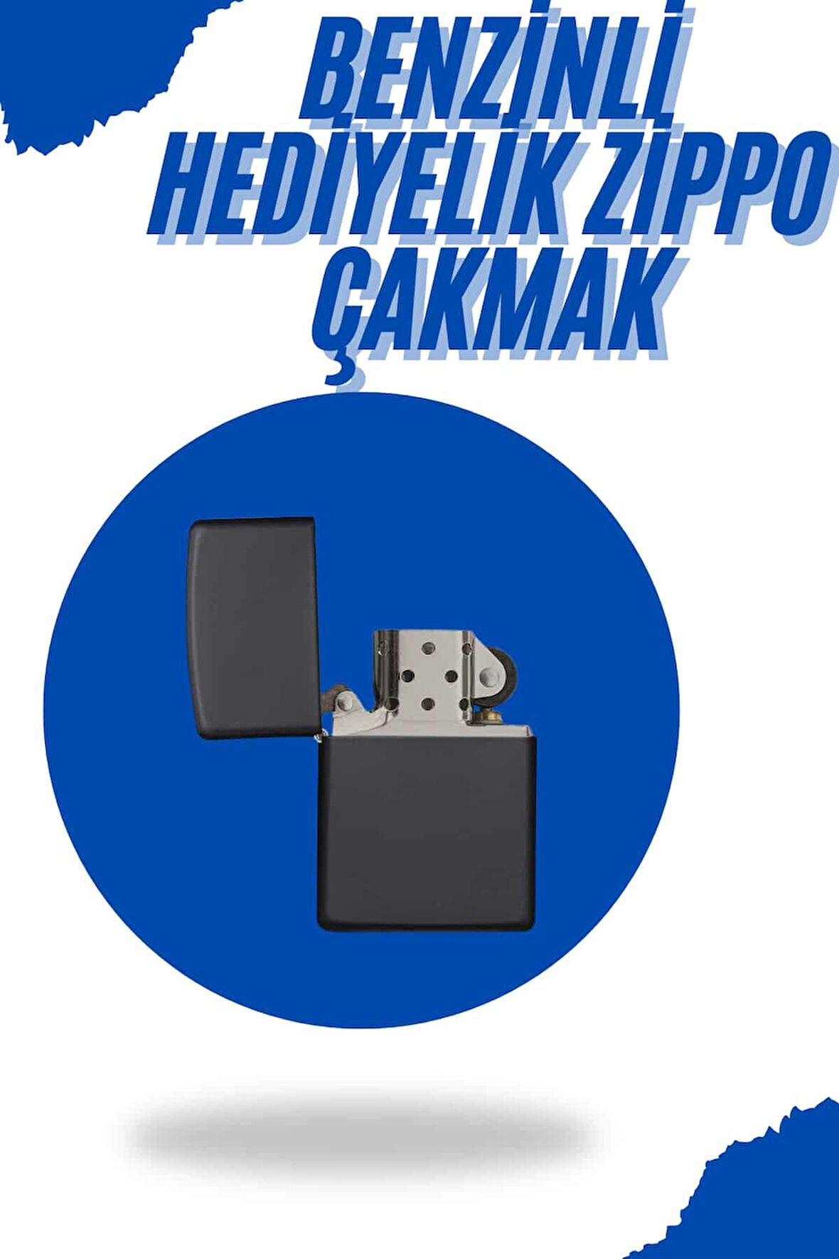 Siyah Kutulu Metal Çakmak Benzinli Hediyelik Eşya