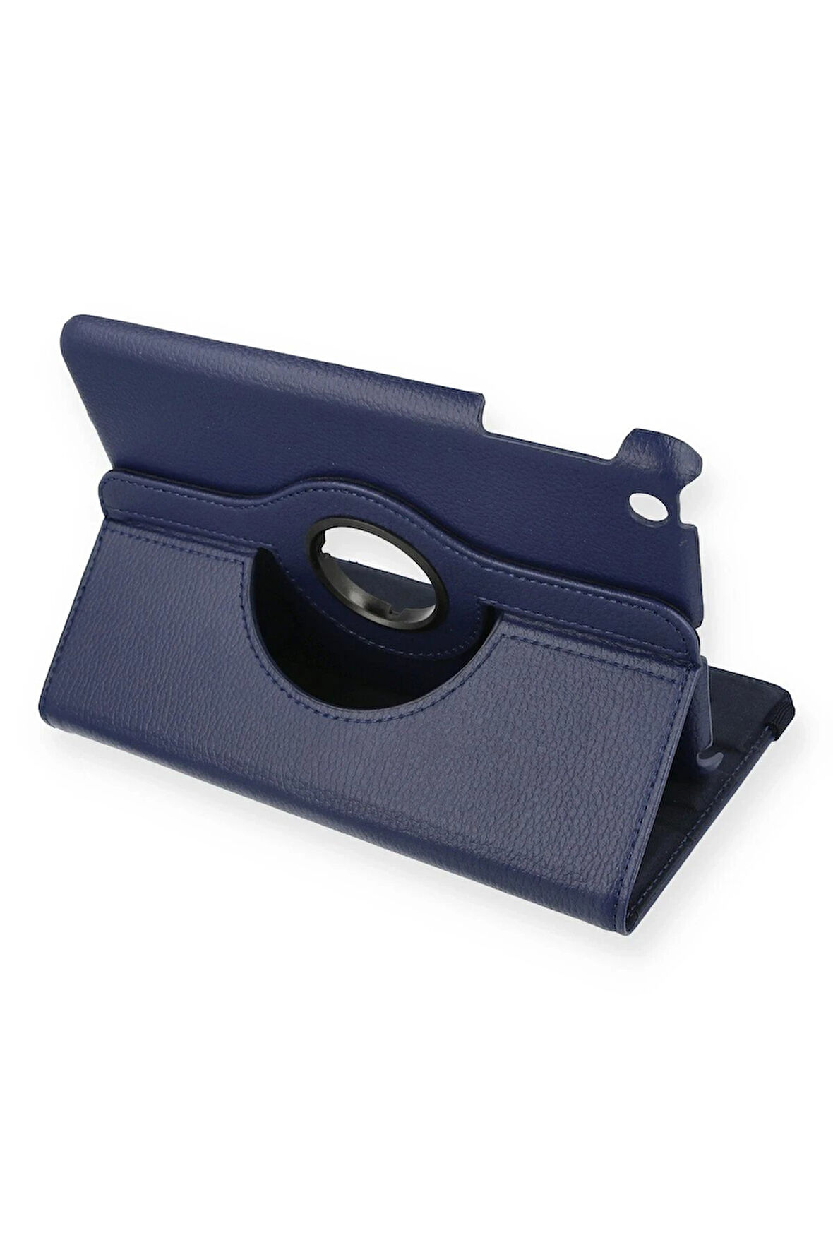 iPad Mini 1 Kılıf 360 Tablet Deri Kılıf - Lacivert-(5796)