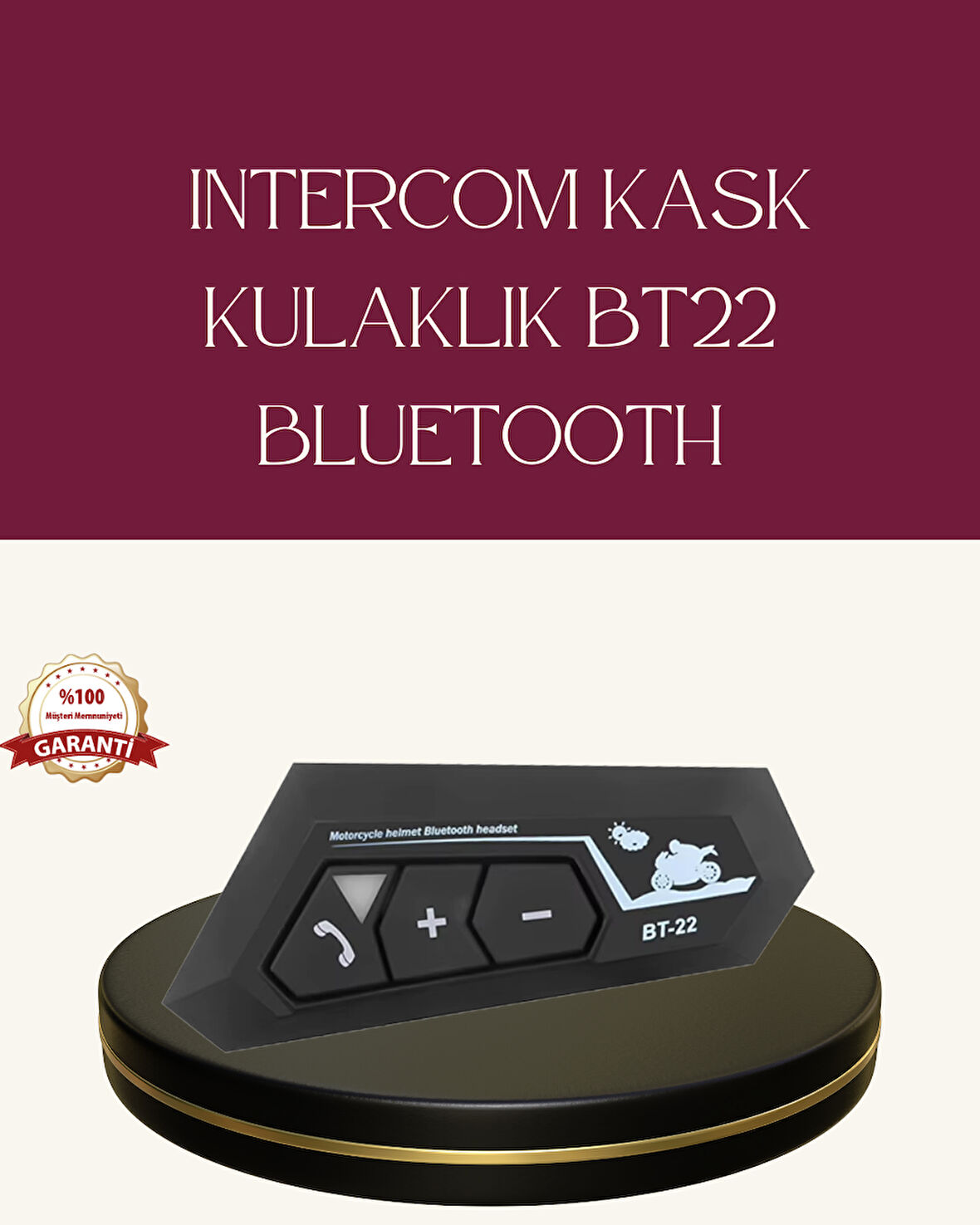 Motosiklet Sürüşleri İçin BT22 Kask Bluetooth Kulaklık Mikrofonlu