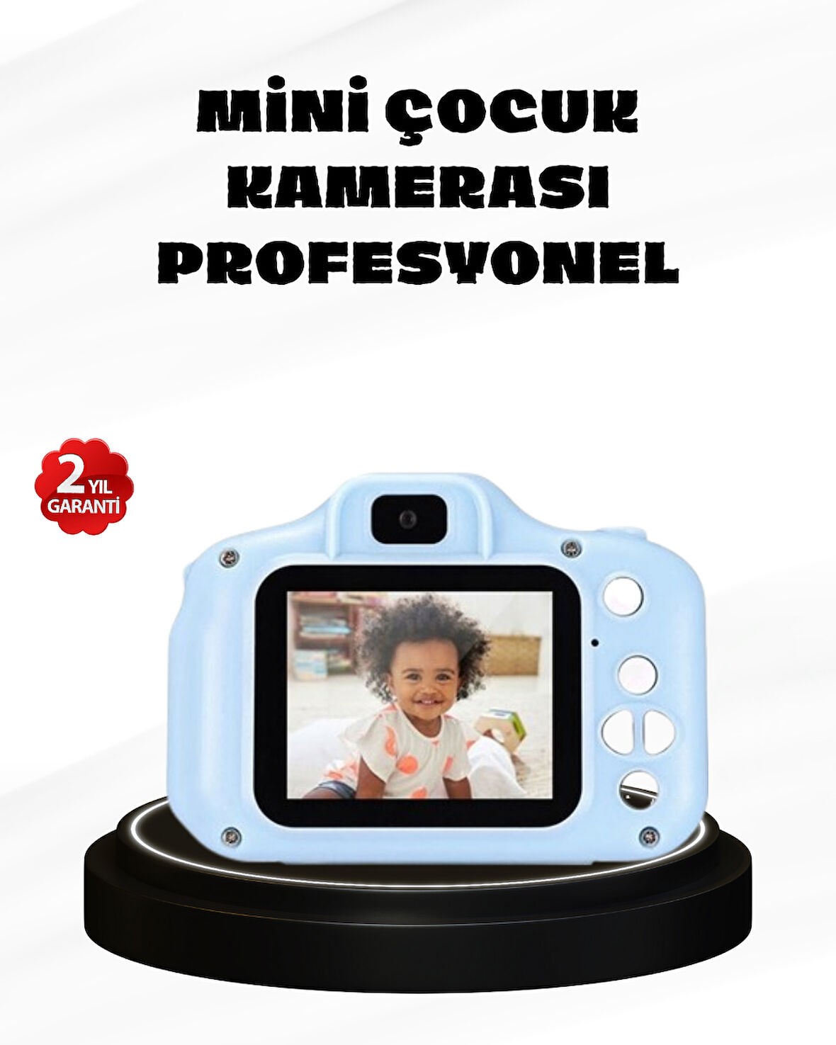 Çocuklar İçin Mini Dijital Kamera – 1080p HD 2.0 İnç Ekran Komik Filtreli ve 