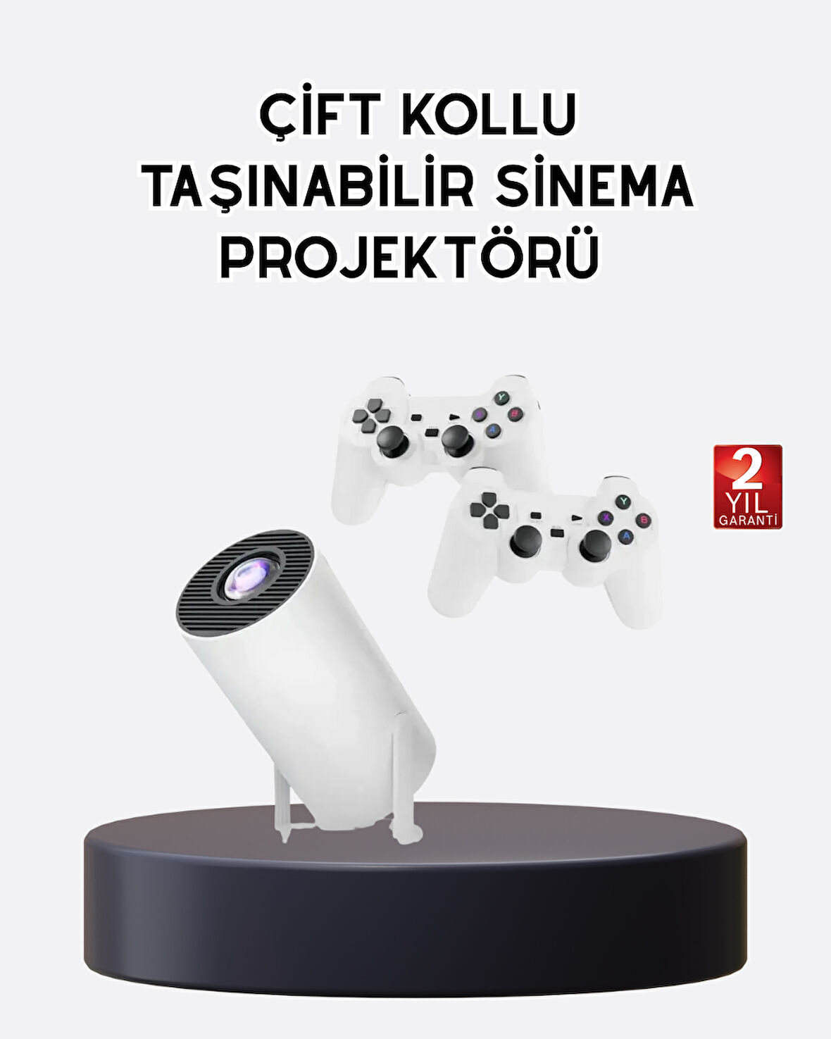 Kablosuz Projeksiyon Cihazı 4K Destekli HDMI USB Oyun Uyumlu