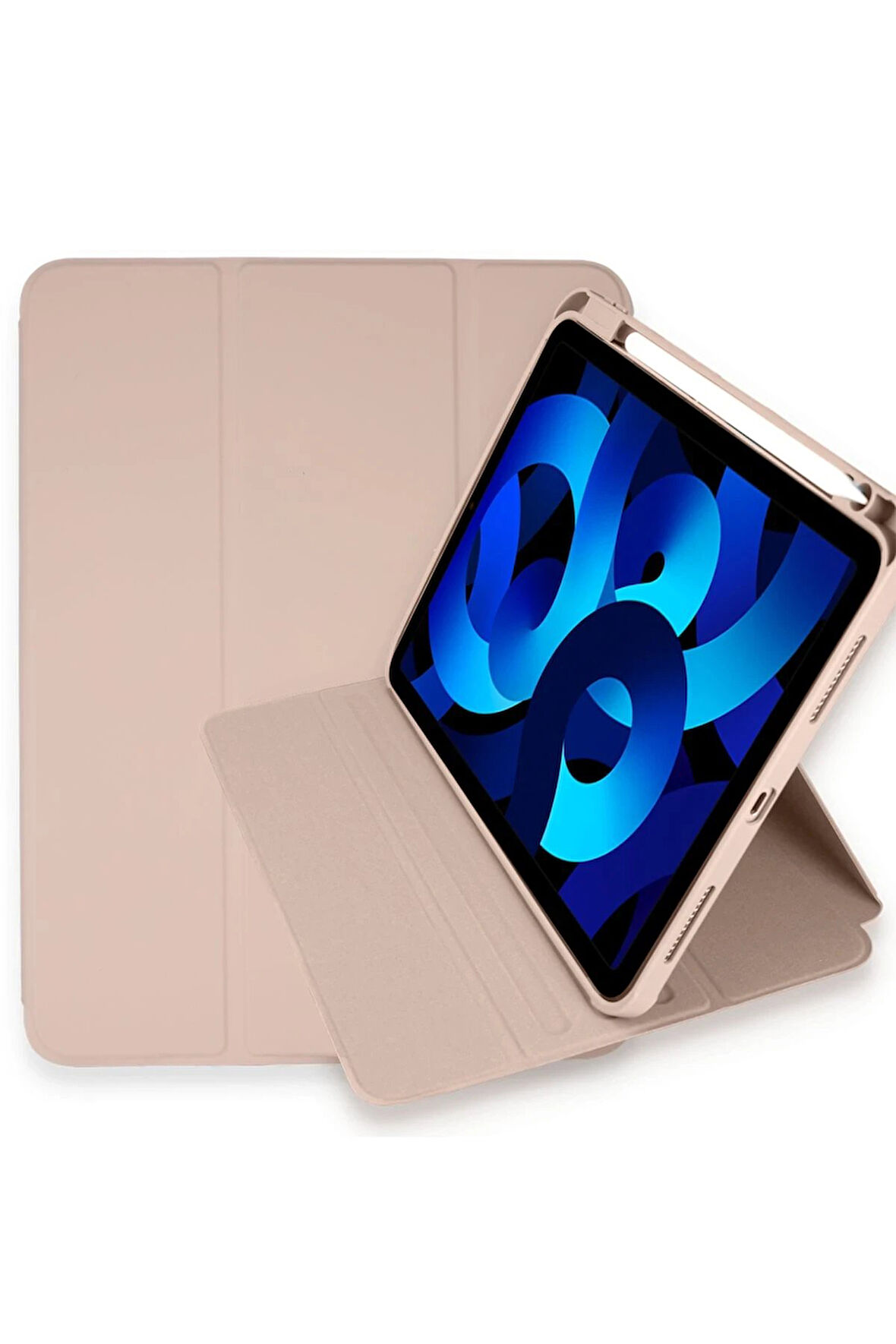 iPad Pro 11 (2021) Kılıf Starling 360 Kalemlikli Tablet Kılıf - Rose Gold-(5796)