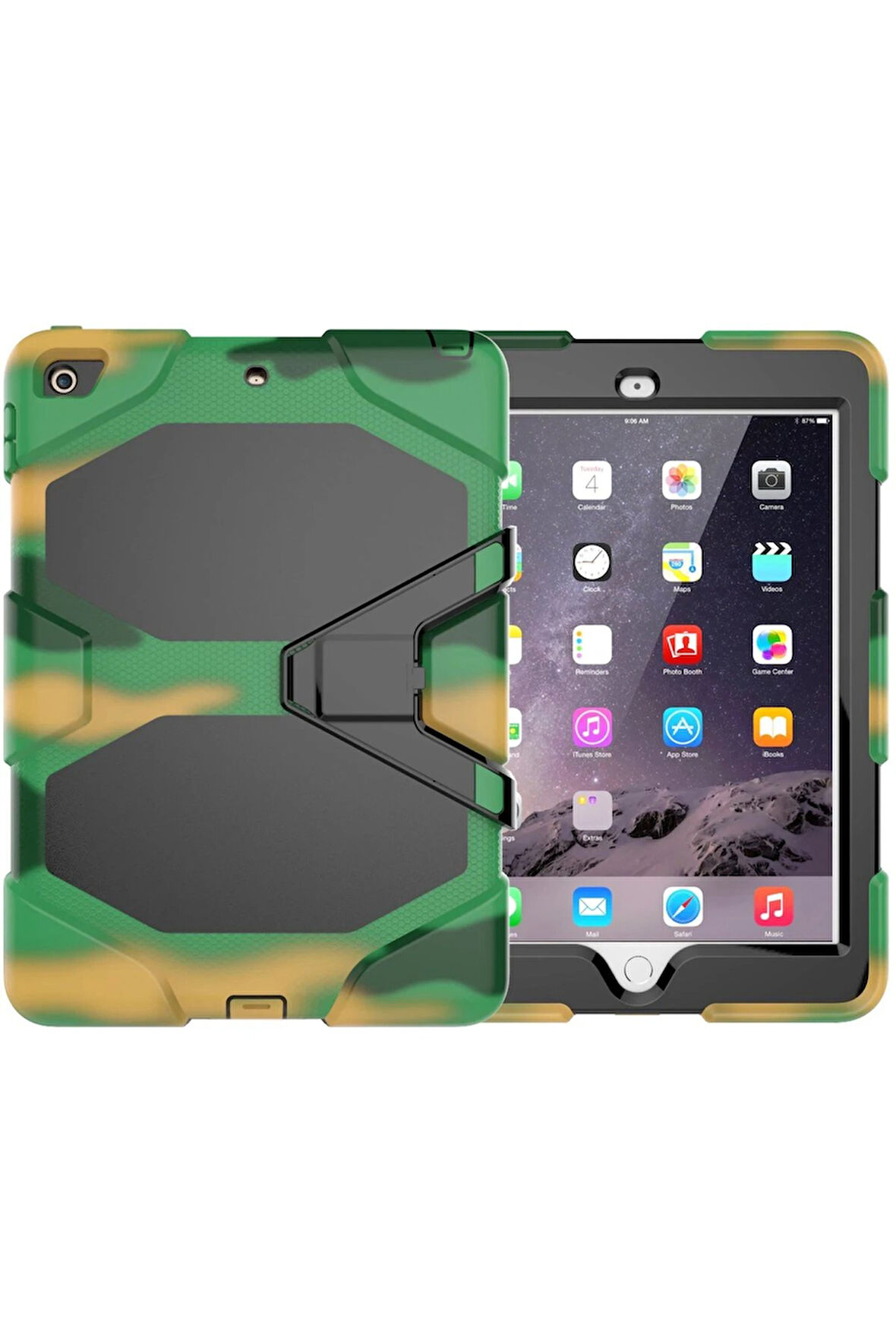 iPad 5 Air 9.7 Kılıf Griffin Tablet Kapak - Kamuflaj-(5796)