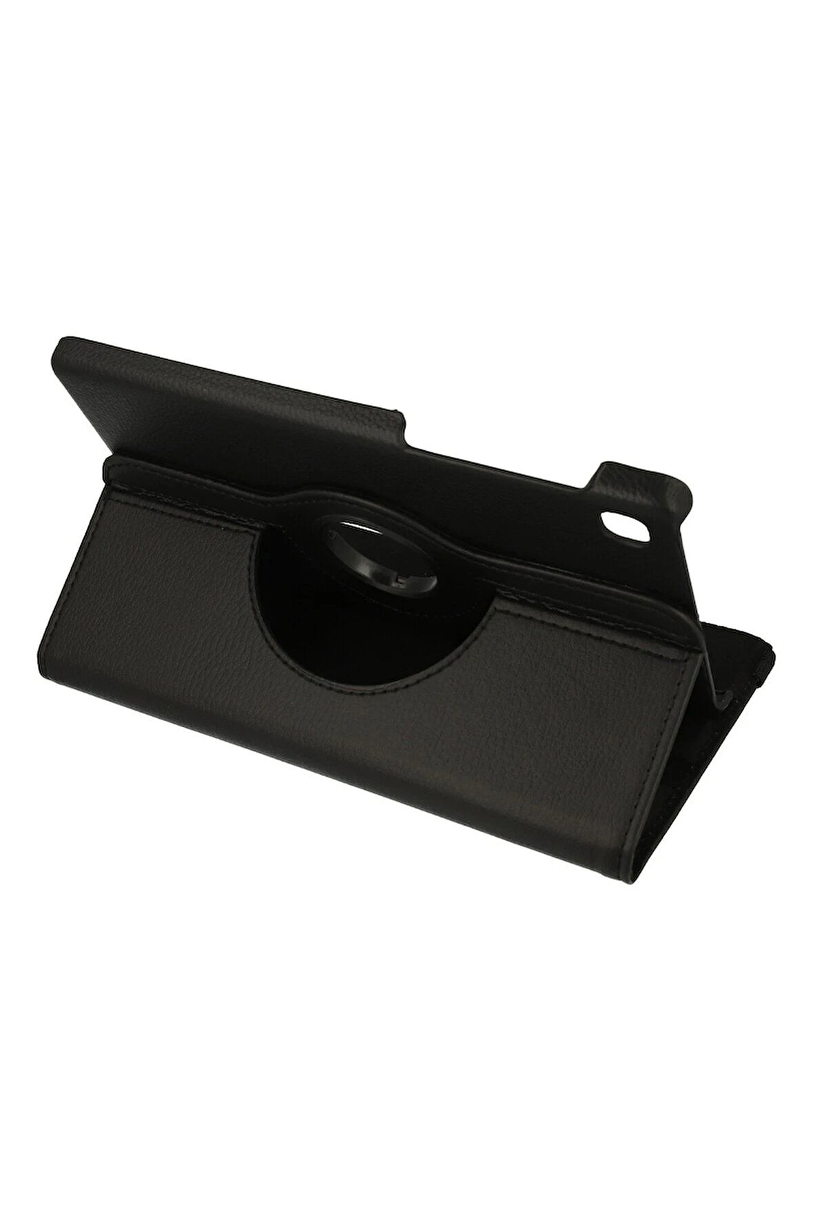 Samsung Galaxy T220 Tab A7 Lite 8.7 Kılıf 360 Tablet Deri Kılıf - Siyah-(5796)