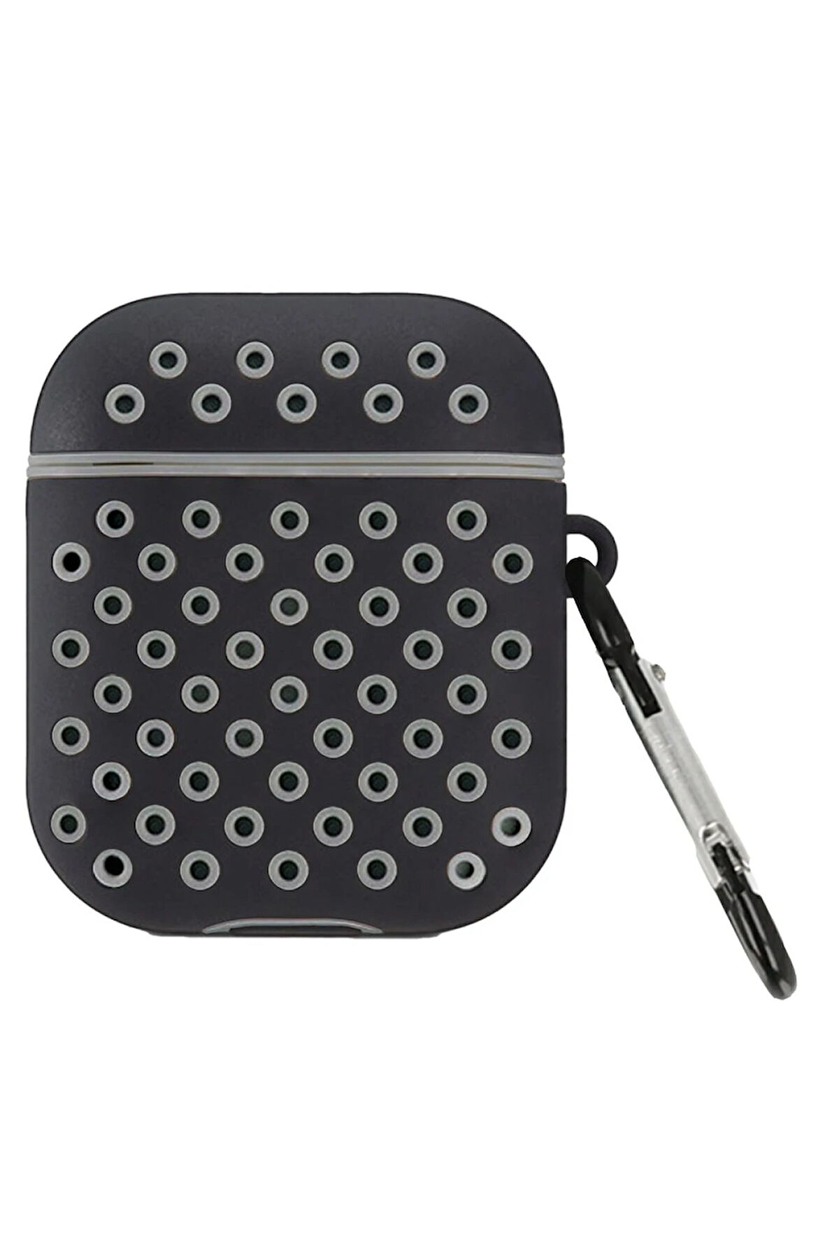 Airpods 2 (2.nesil) Spor Delikli Kılıf - Siyah-Gri-(5796)