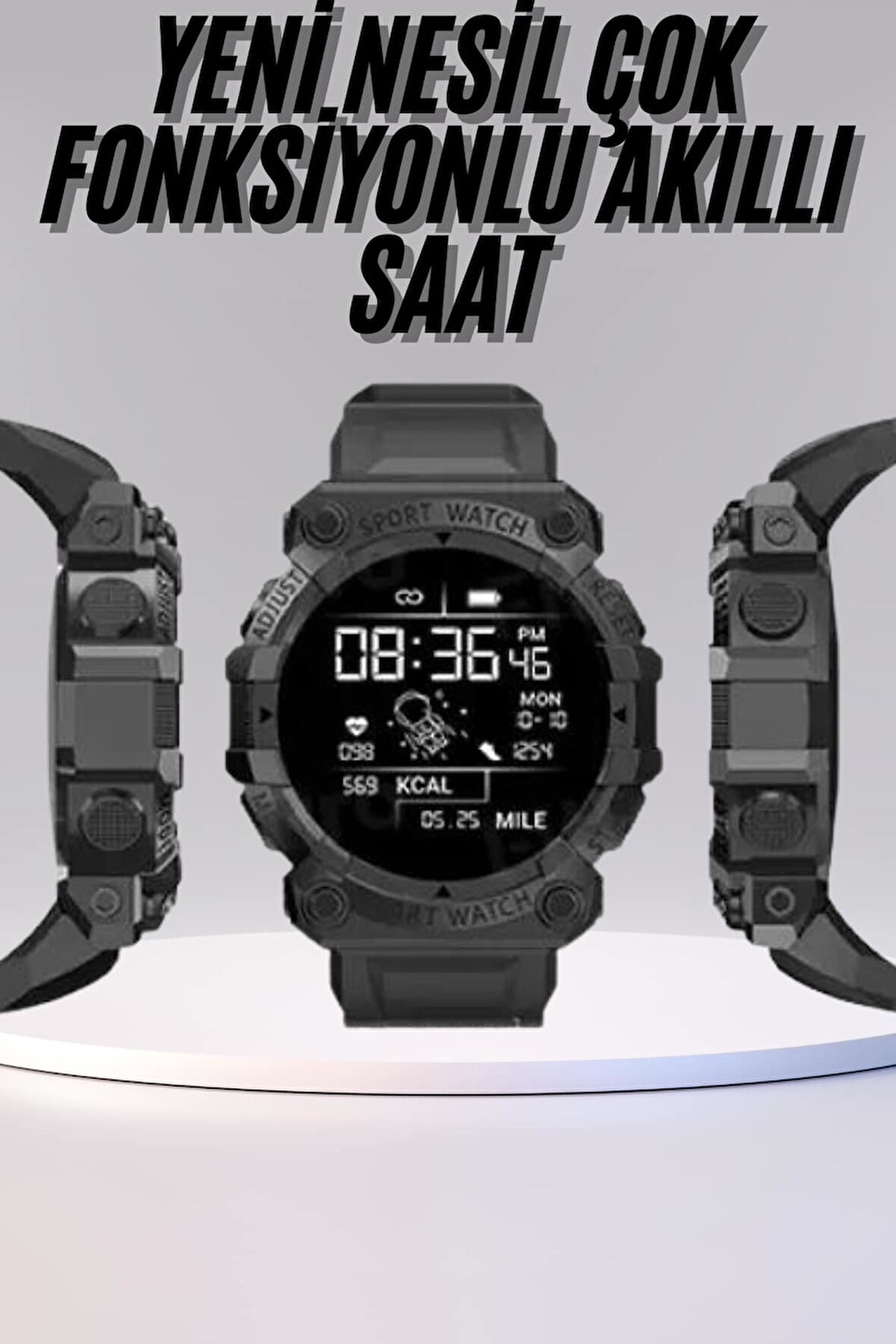 Yeni Nesil Çok Fonksiyonlu Uyku ve Sağlık Takibi Yapabilen Siyah