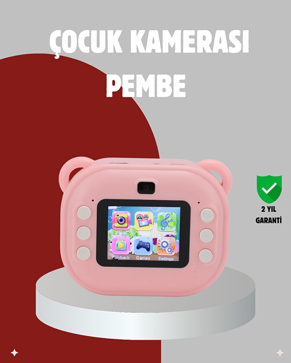 Anında Baskı Özellikli Çocuk Kamerası – 24MP HD Çift Lens 32GB Hafıza ve Oy