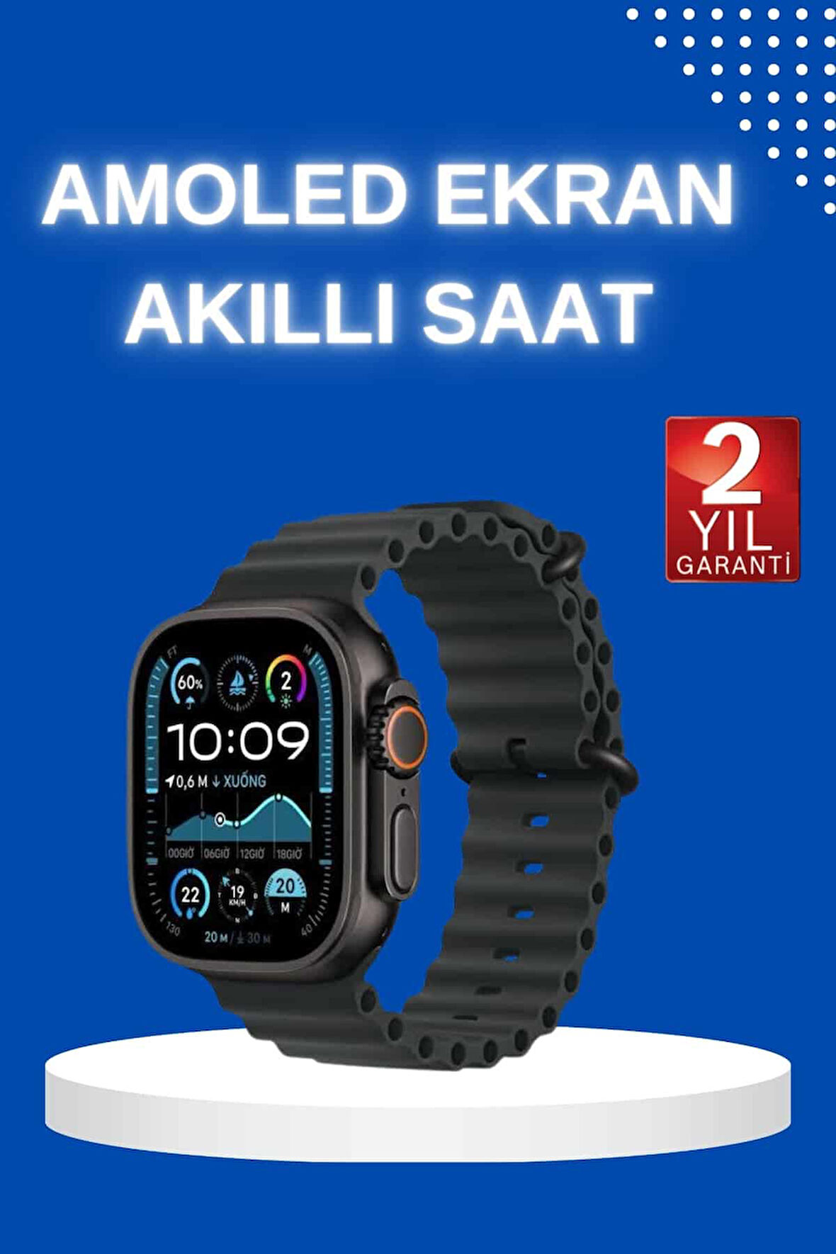 Akıllı Saat Bluetooth Bağlantılı NFC ve GPS Uyumlu Nabız Ölçer Sesli Görü?