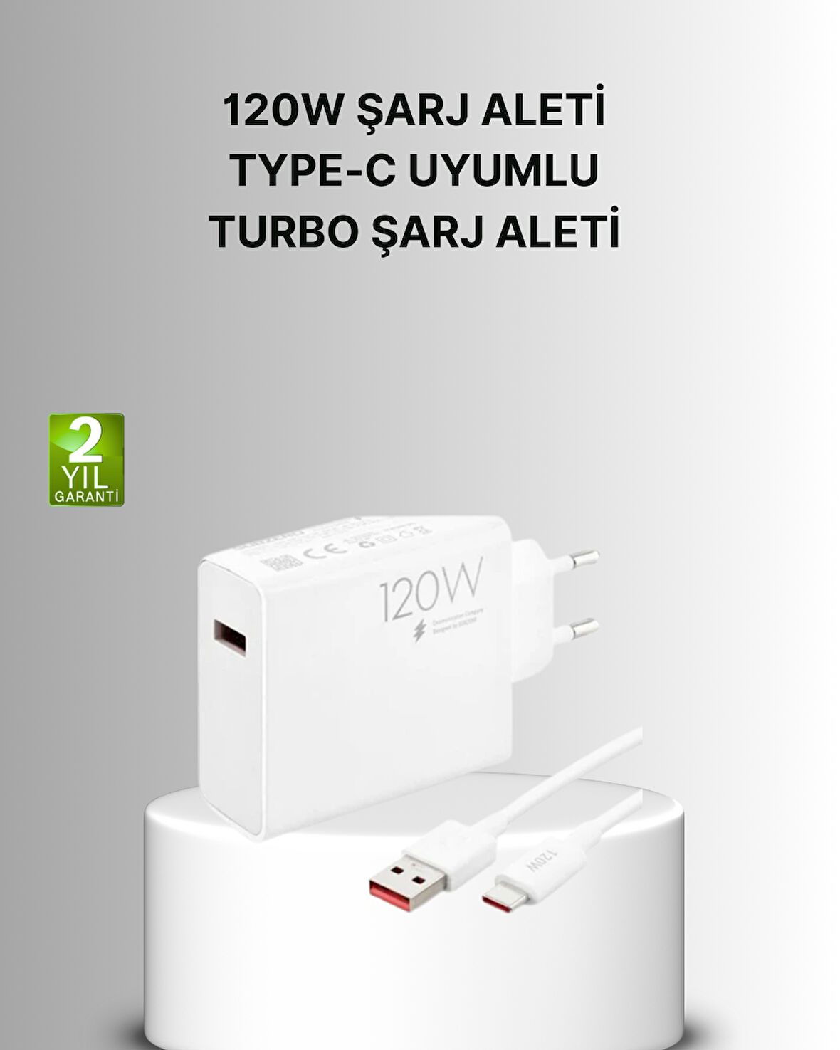 120W Mi Turbo Akıllı Tanıma Çipli Hızlı Şarj Cihazı Taşınabilir ve Dayanı