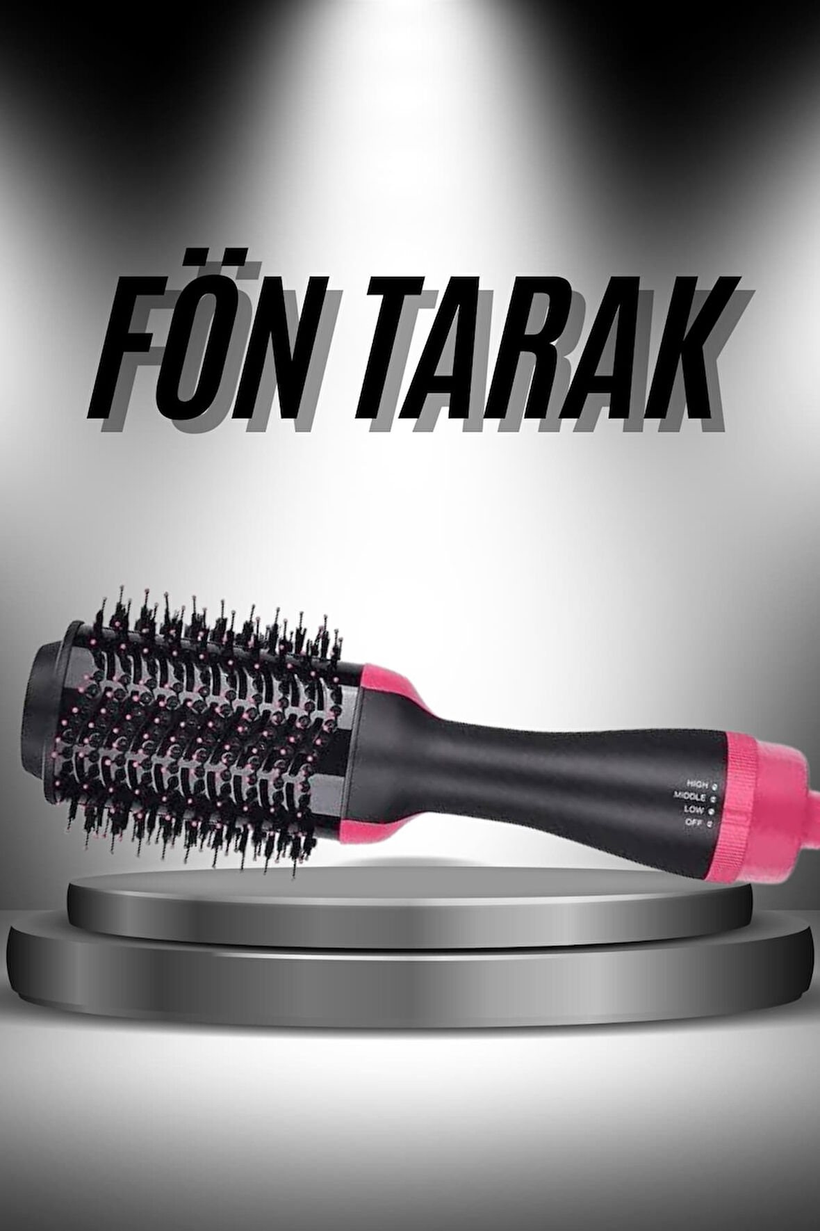 Saç Şekillendirici Ve Saç Düzleştirici Fön Tarağı Tarak Fırça 1200w Saç K