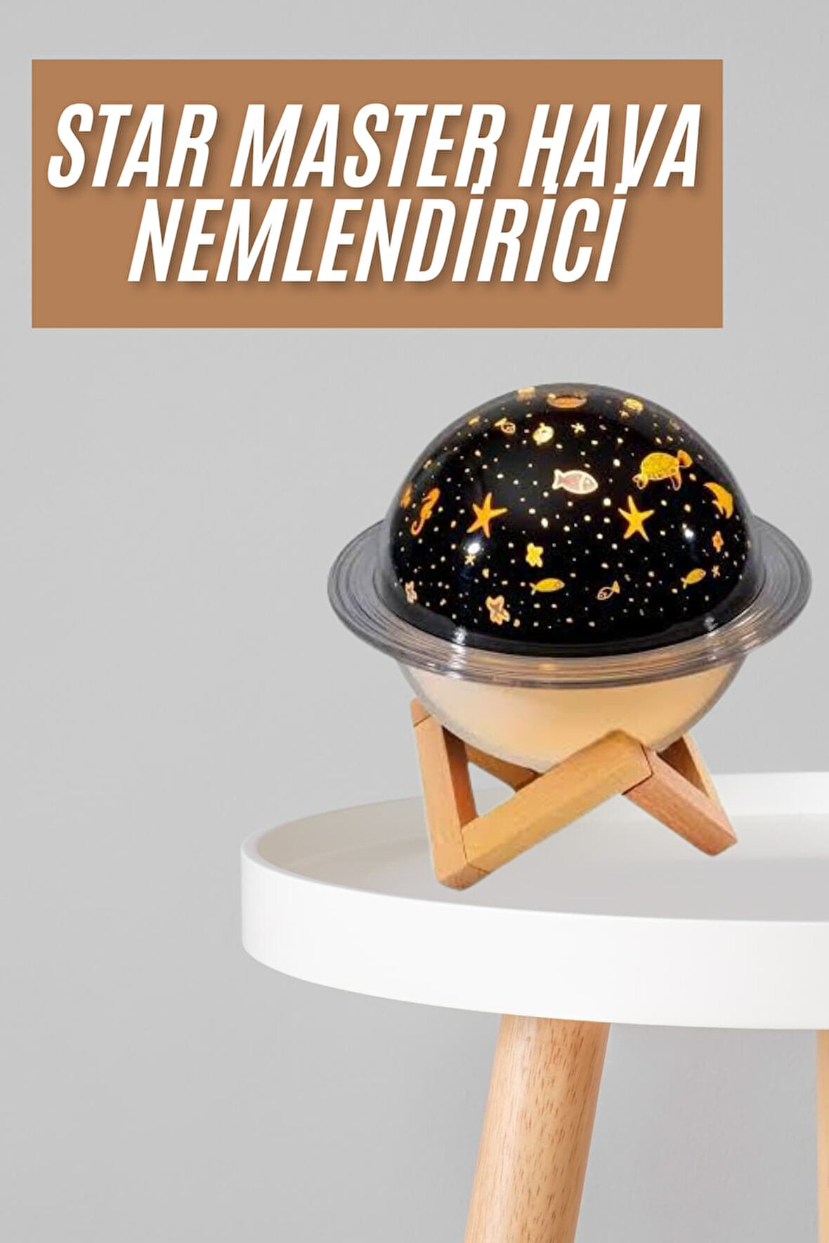 Hava Nemlendirici Led Işıklı Gece Lambası Yıldız Görünümlü Renk Değiştir