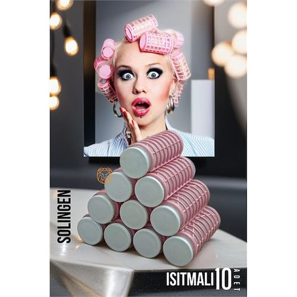 HSNET Isıtmalı Sulu Bigudi 2.5 cm 10 Adet Solingen Professional