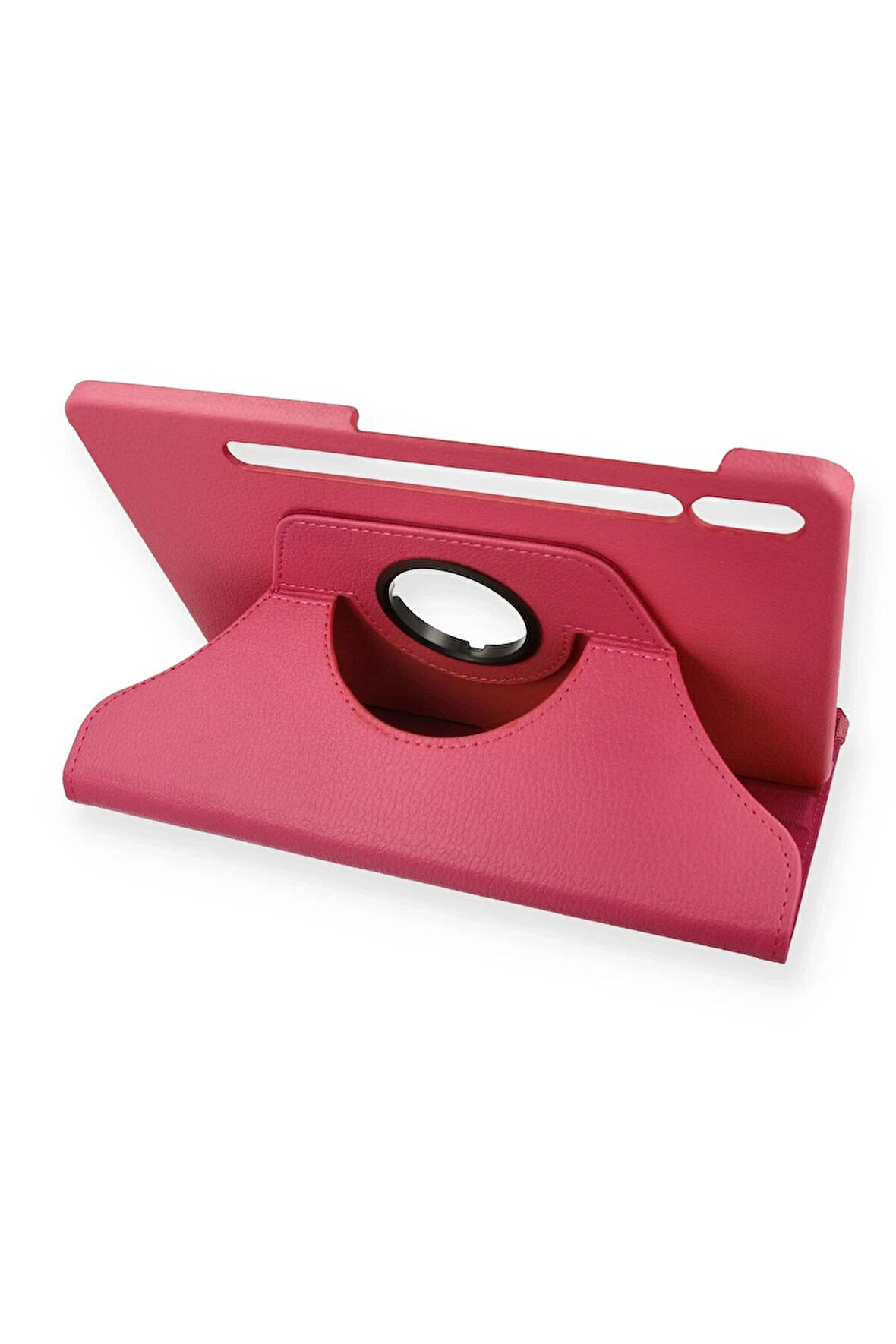 Samsung Galaxy T860 Tab S6 10.5 Kılıf 360 Tablet Deri Kılıf - Pembe-(5796)