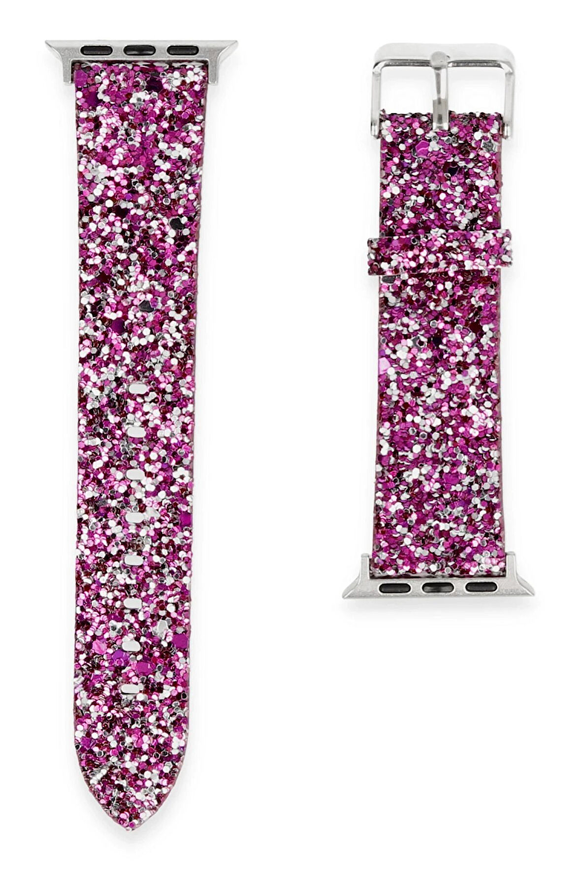 Apple Watch 42mm Starry Taşlı Kordon - Derin Mor-(5796)