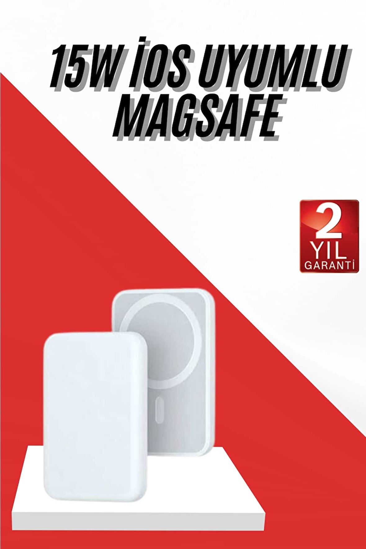 İOS Uyumlu Magsafe Kablosuz 15w Şarj Powerbank Magesafe