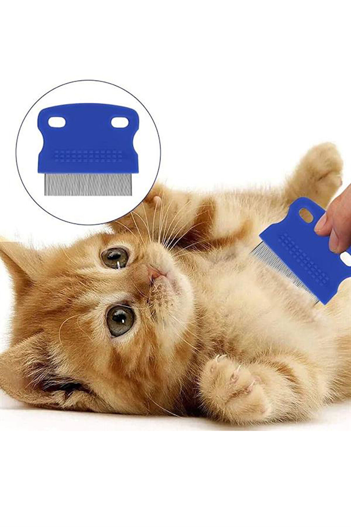 Kedi Köpek Tüy Bit Pire Toplayıcı Toplama Temizleme Tarağı Tarak Seti 4'lü Se