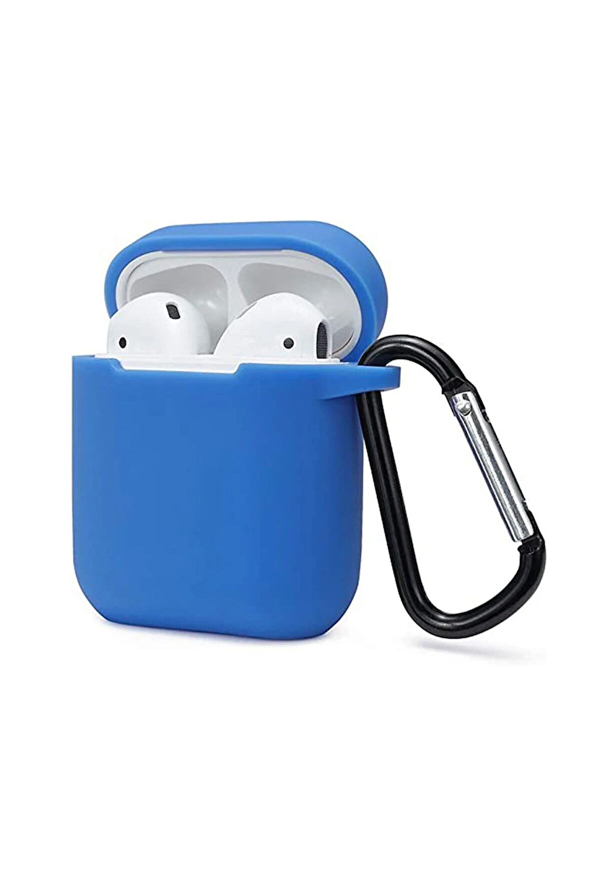 Airpods 2 (2.nesil) Sert Silikon Kılıf - Mavi-(5796)