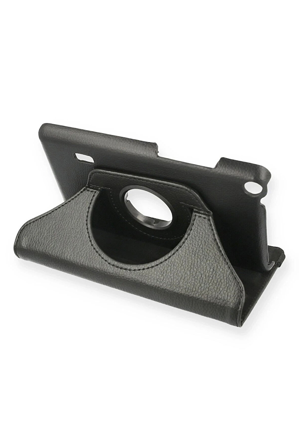 Huawei MediaPad T3 7 Kılıf 360 Tablet Deri Kılıf - Siyah-(5796)